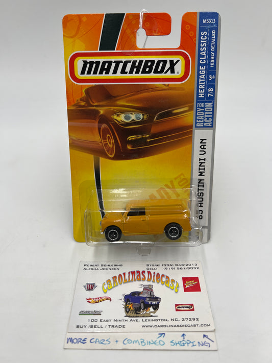 Matchbox Heritage Classics #7 65 Austin Mini Van Yellow Blister Not Perfect 216P