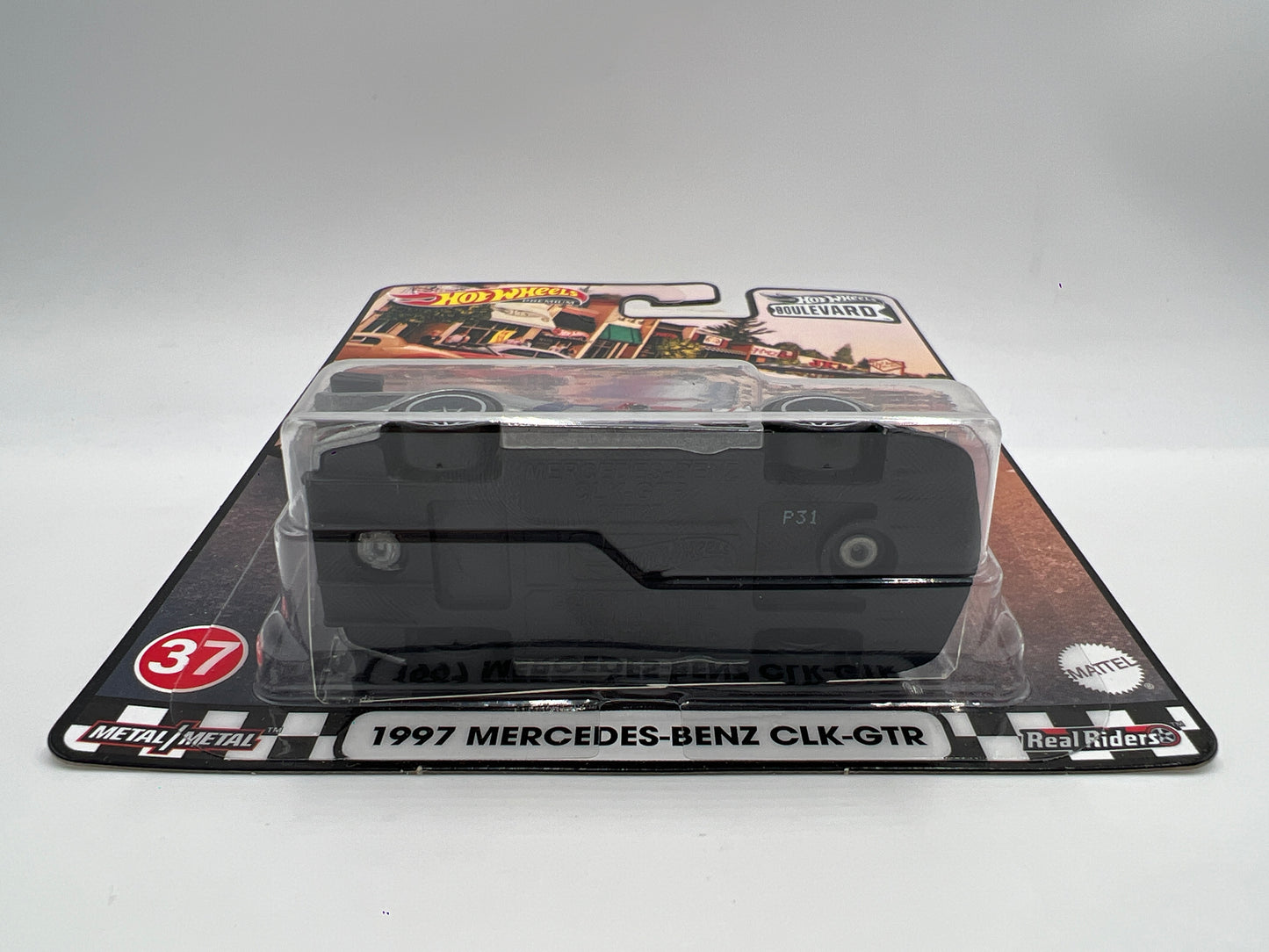 Hot Wheels Premium Boulevard #37 1997 Mercedes-Benz CLK-GTR Silver W/Protector