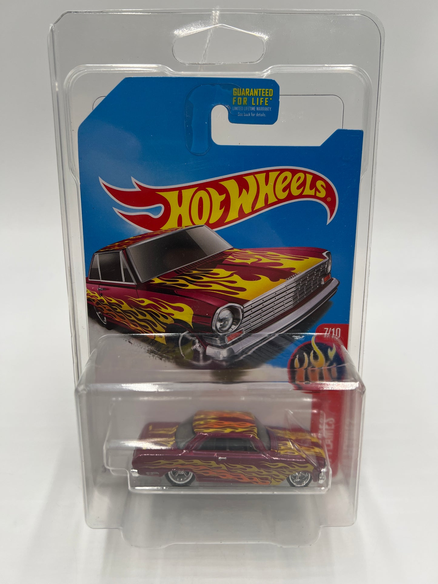 2017 Hot Wheels Super Treasure Hunt 63 Chevy II Pink W/Protector