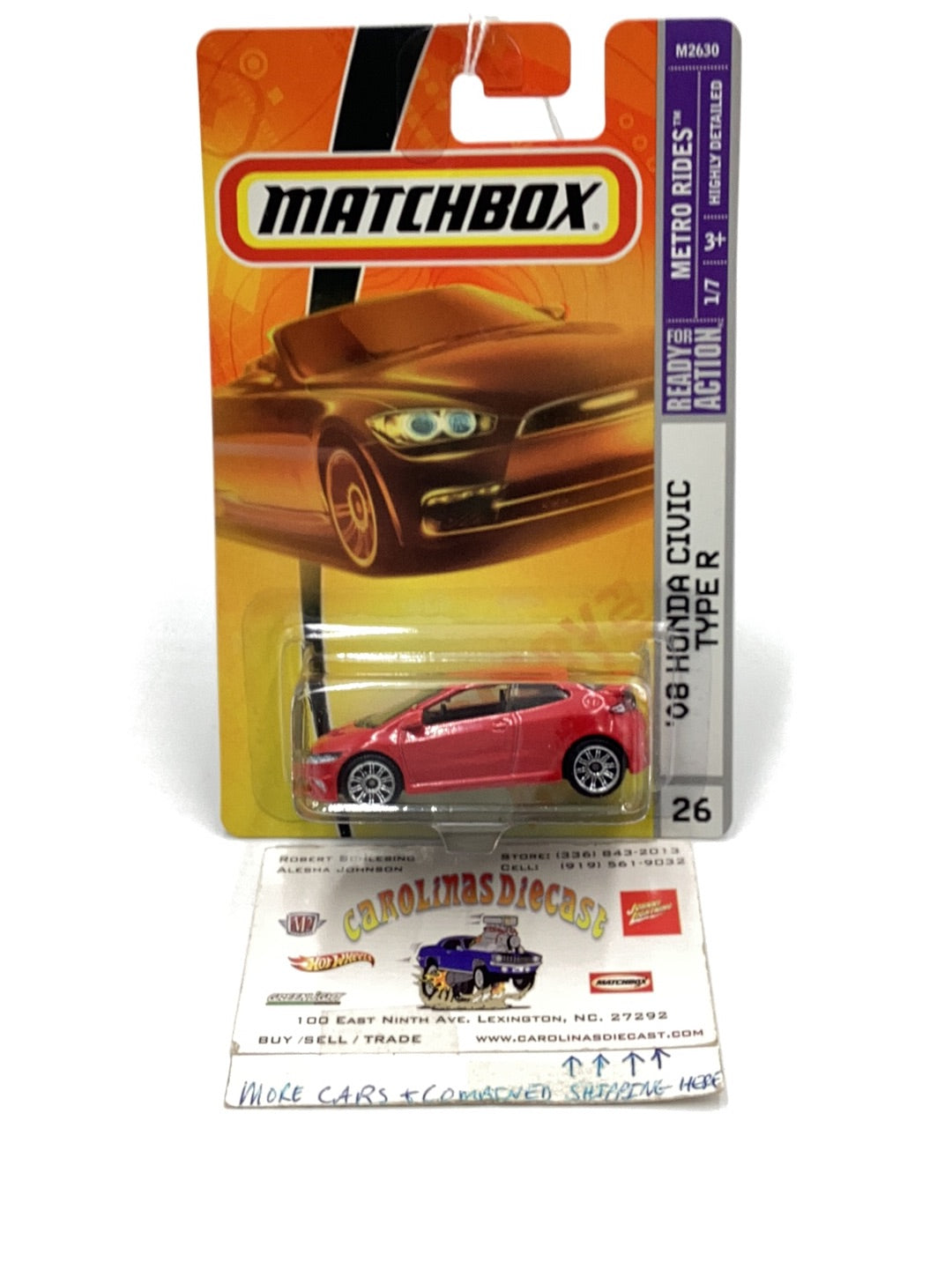 Matchbox #26 08 Honda Civic Type R red 210A