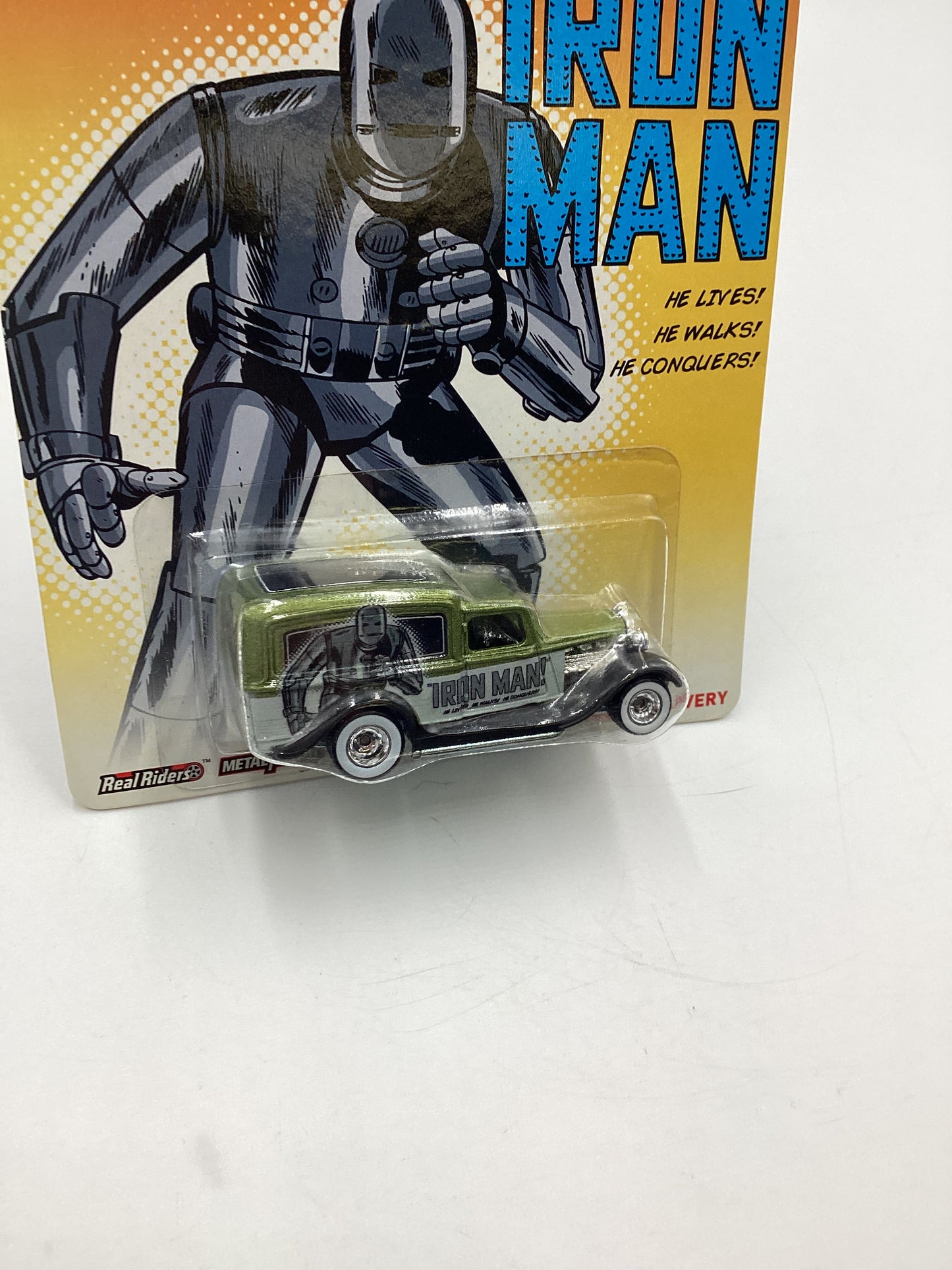 Hot wheels Pop Culture Marvel Iron Man 34 Dodge Delivery Green 272A