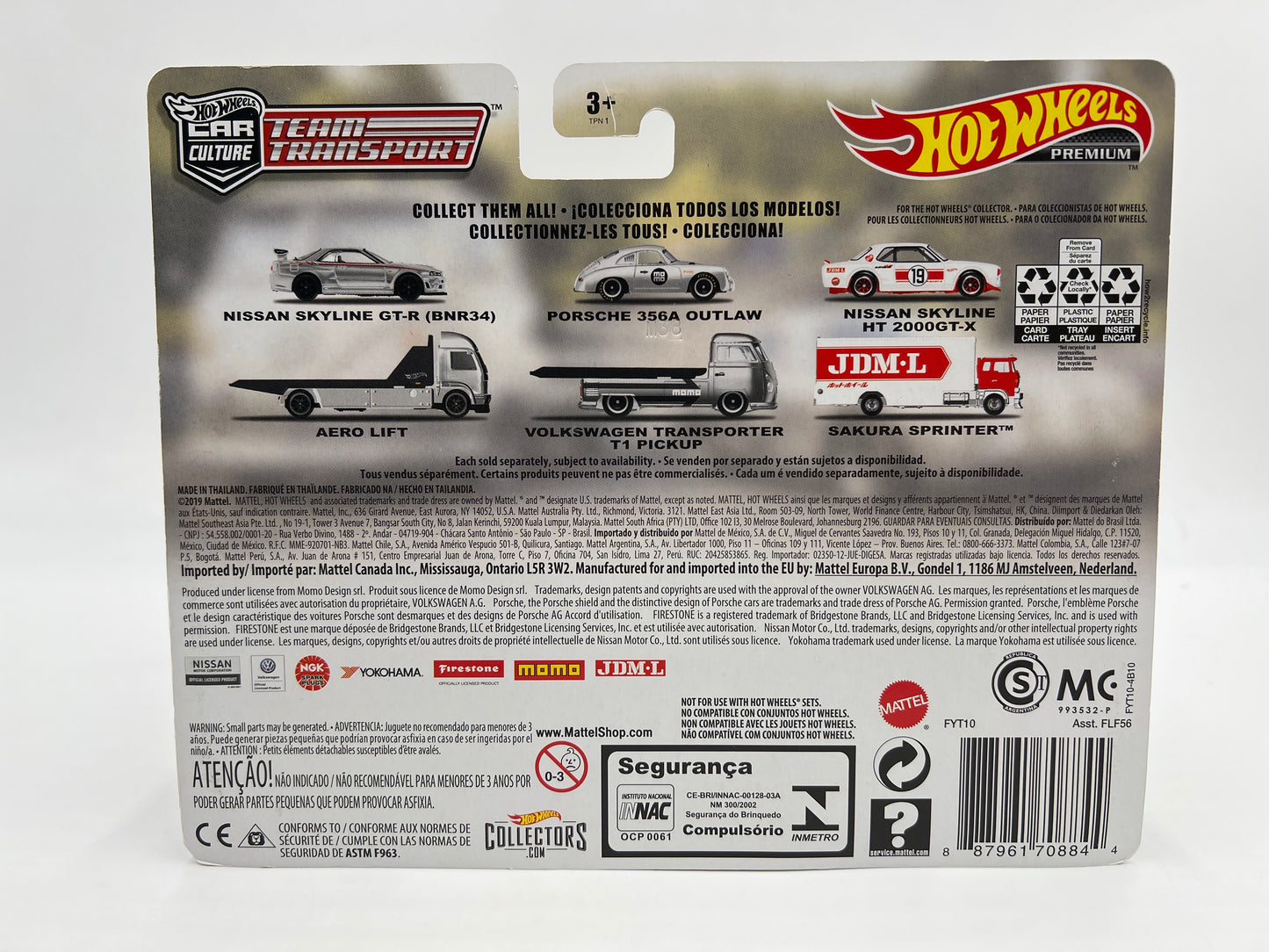 Hot Wheels Car Culture Team Transport #12 Nismo Nissan Skyline GT-R BNR34 & Aero Lift W/Protector