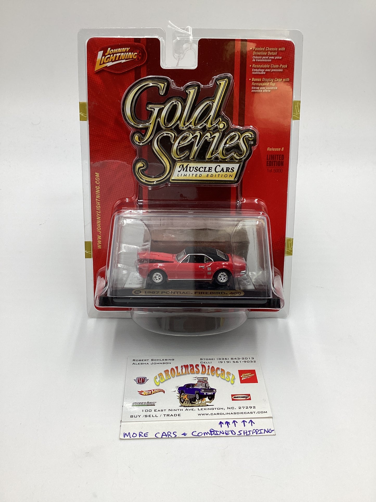 Johnny Lightning Gold Series Muscle Cars Release 8 #33 1967 Pontiac Firebird 400 Red 232H