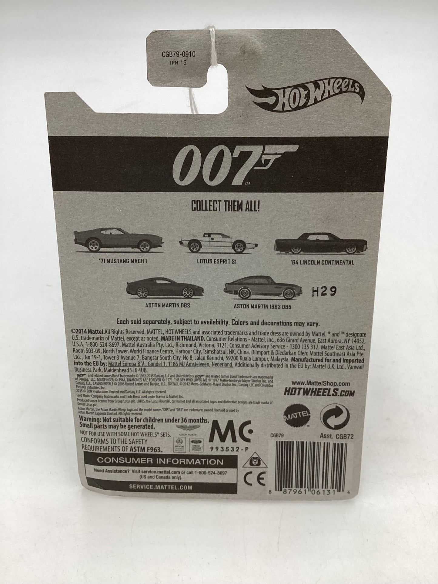 Hot Wheels 007 Skyfall 4/5 Aston Martin 1963 DB5 155B