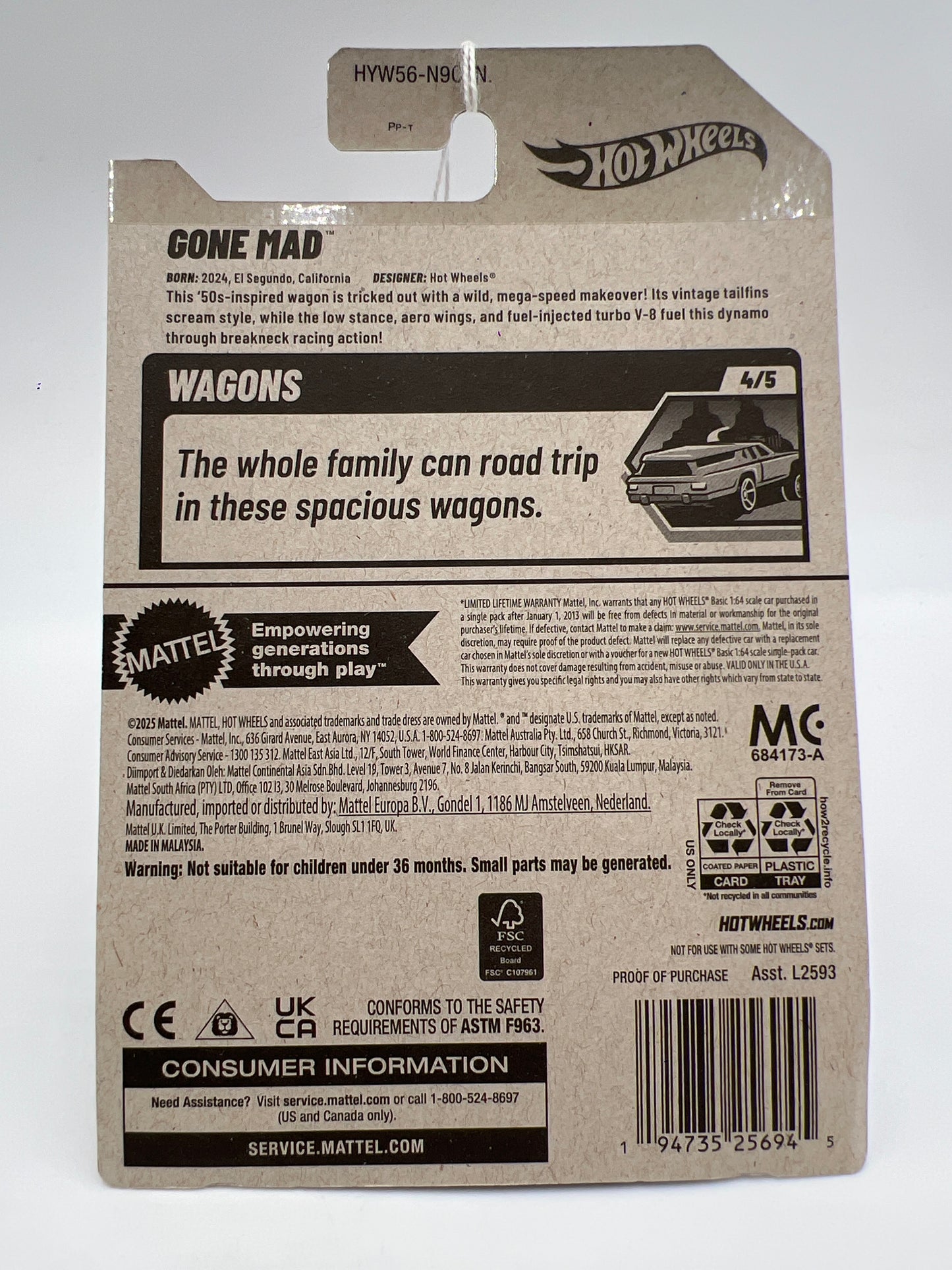 2025 Hot Wheels N Case Wagons #244 Gone Mad