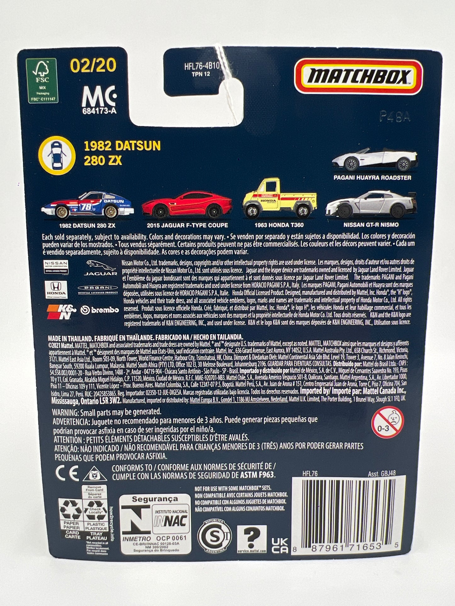 Matchbox Collectors #2 1982 Datsun 280 ZX Blue 169O