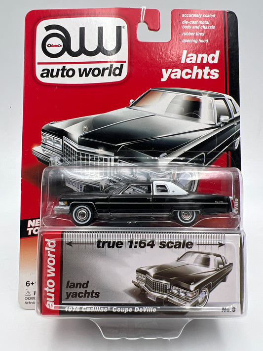 Auto World Land Yachts #6 1976 Cadillac Coupe DeVille Black