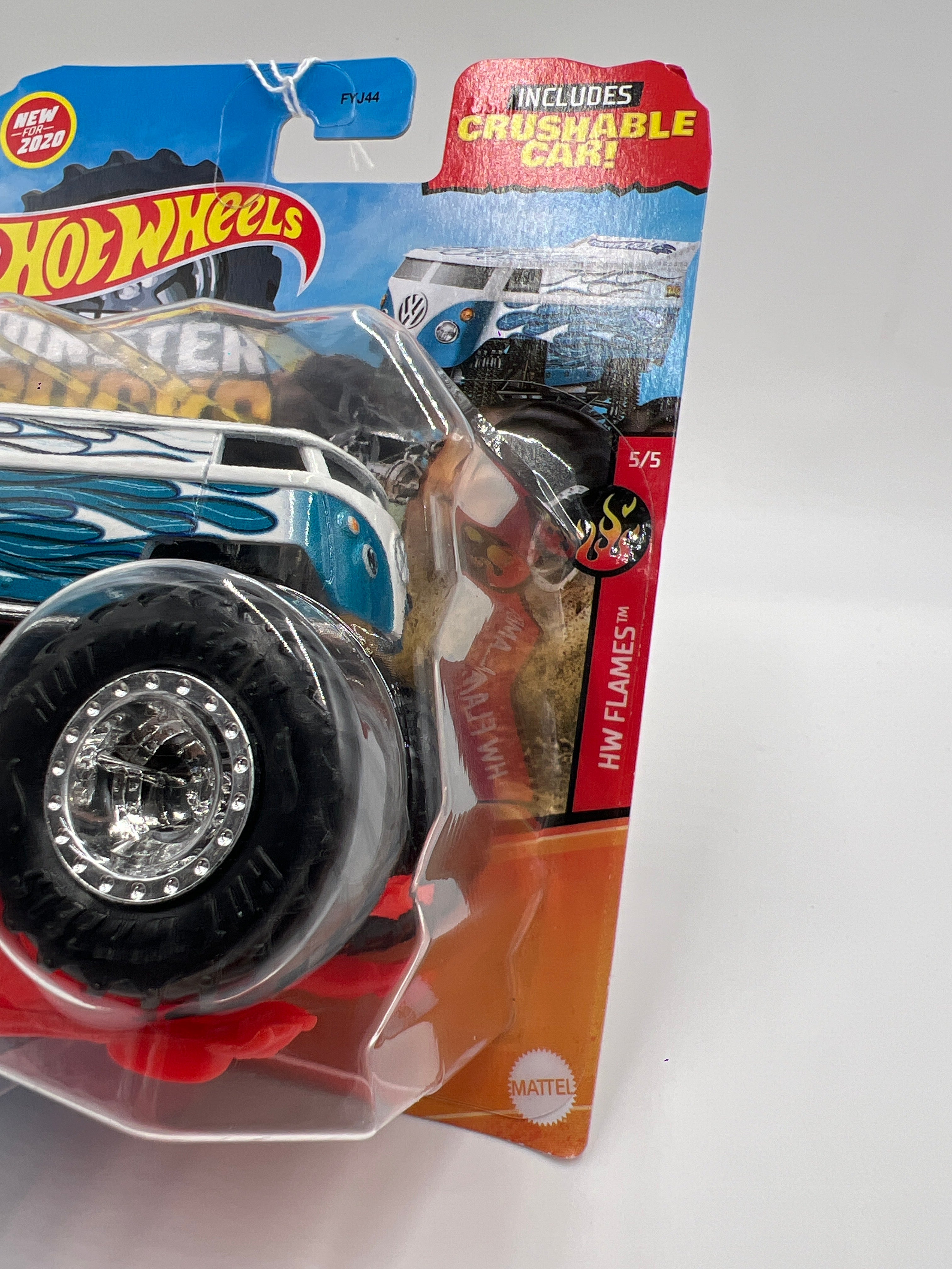 2020 Hot Wheels Monster Trucks HW Flames #68 VW Drag Bus 126F