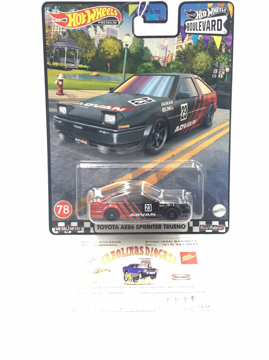 Hot Wheels Boulevard #78 Toyota AE86 Sprinter Trueno B3