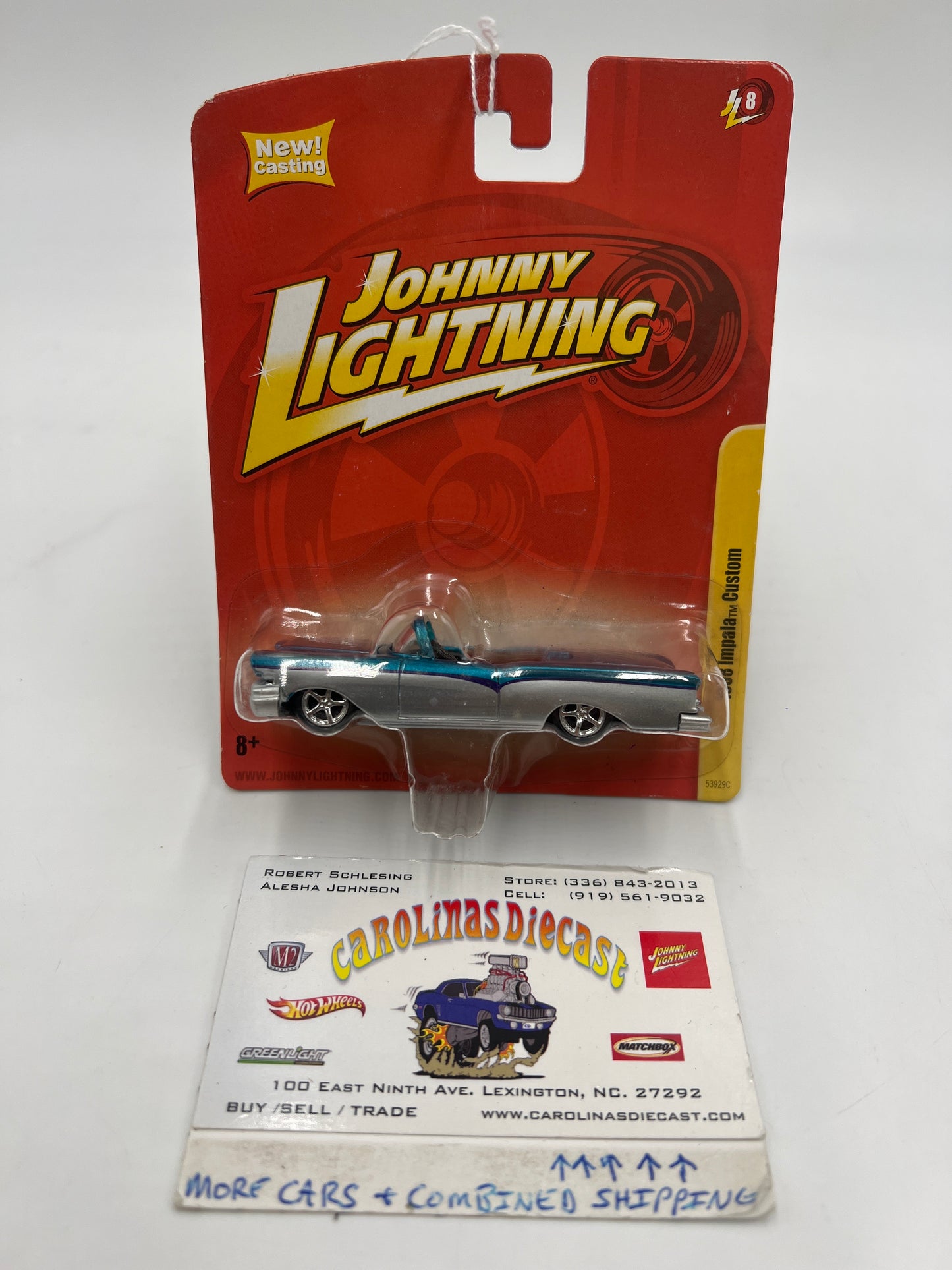 Johnny Lightning New Casting 1958 Impala Custom Silver/Blue 227H