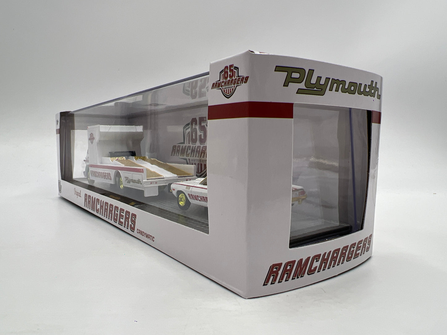 M2 Machines Auto Haulers CHASE Ramchargers 1966 Dodge L600 COE & 1971 Plymouth Hemi Cuda R66
