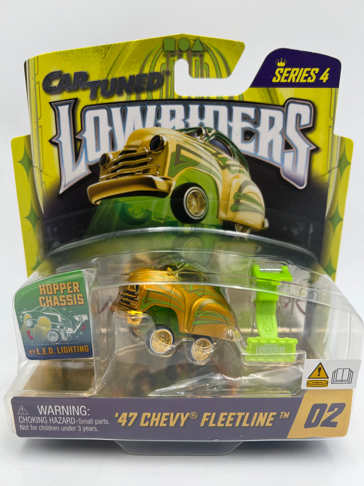 MGA Car Tuned Series 4 Show Glow Lowriders #2 47 Chevy Fleetline Gold