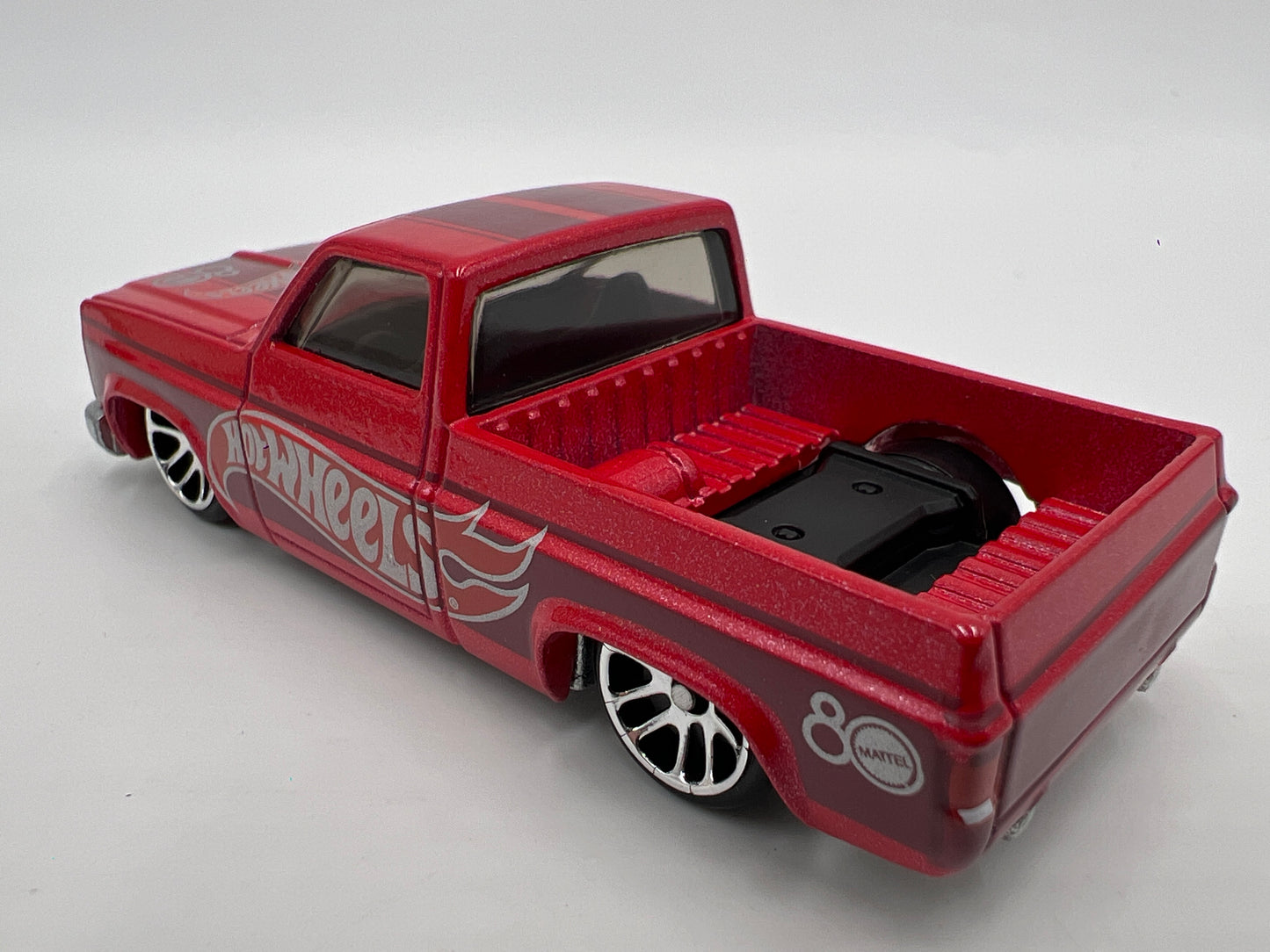 2025 Hot Wheels Silver Series Mattel 80th Anniversary Box Set 83 Chevy Silverado Metal Base Red Loose