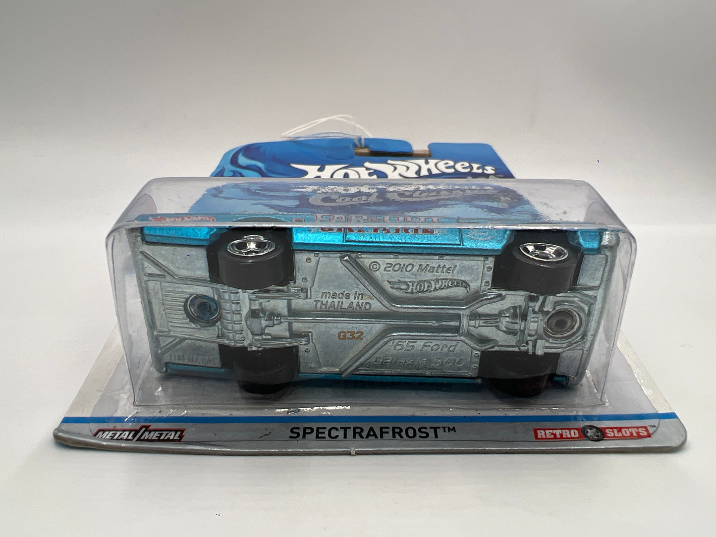 Hot Wheels Cool Classics #16 65 Ford Galaxie Spectrafrost Blue Bad Card SR