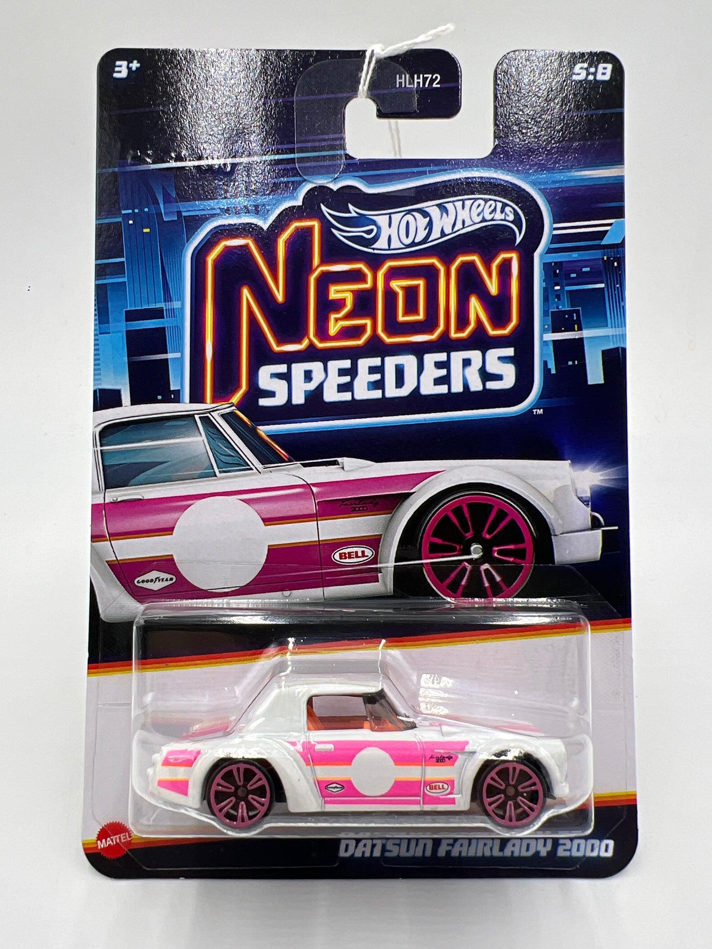 2025 Hot Wheels Neon Speeders #5 Datsun Fairlady 2000 White 157C