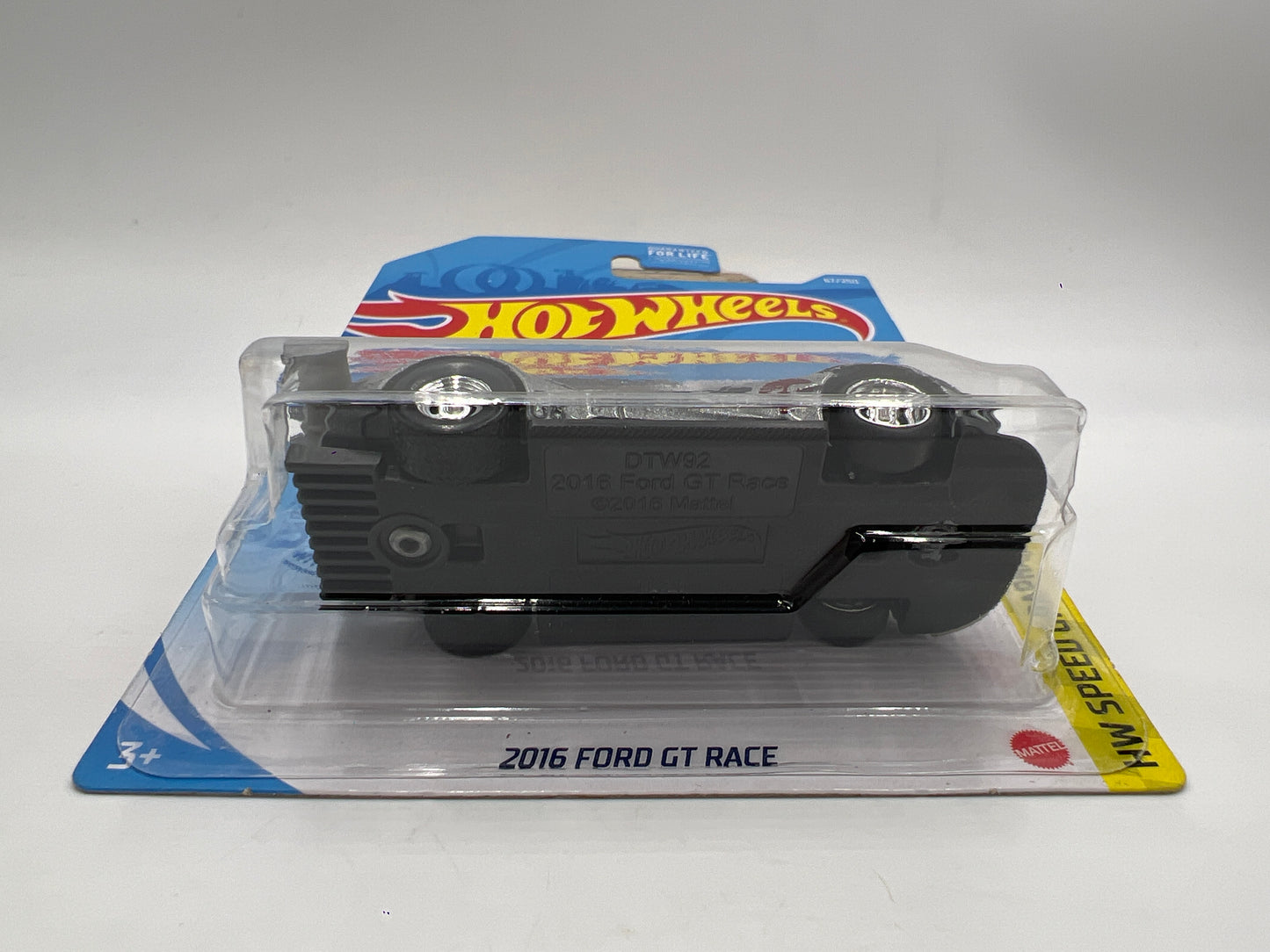 Hot Wheels 2016 Ford GT Race Silver Borla Wheel Swap Custom On Card W/Protector Cracked Blister SR