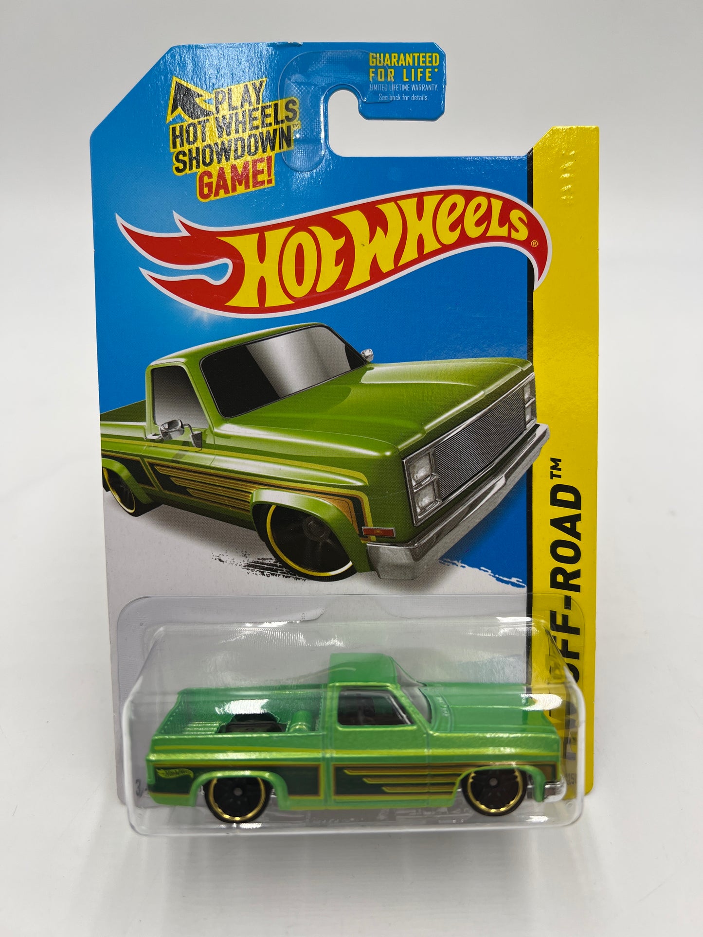 2014 Hot Wheels Off-Road #136 83 Chevy Silverado Green Kmart Exclusive W/Protector