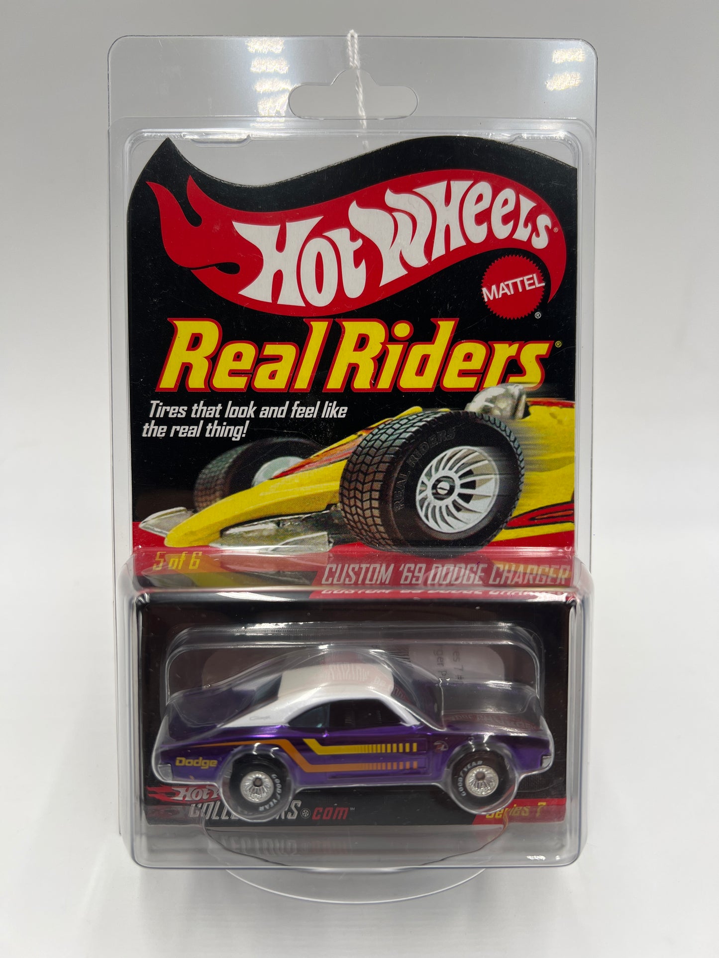 Hot Wheels RLC Real Riders Series 7 #5 3041/7500 Custom 69 Dodge Charger Purple W/Protector
