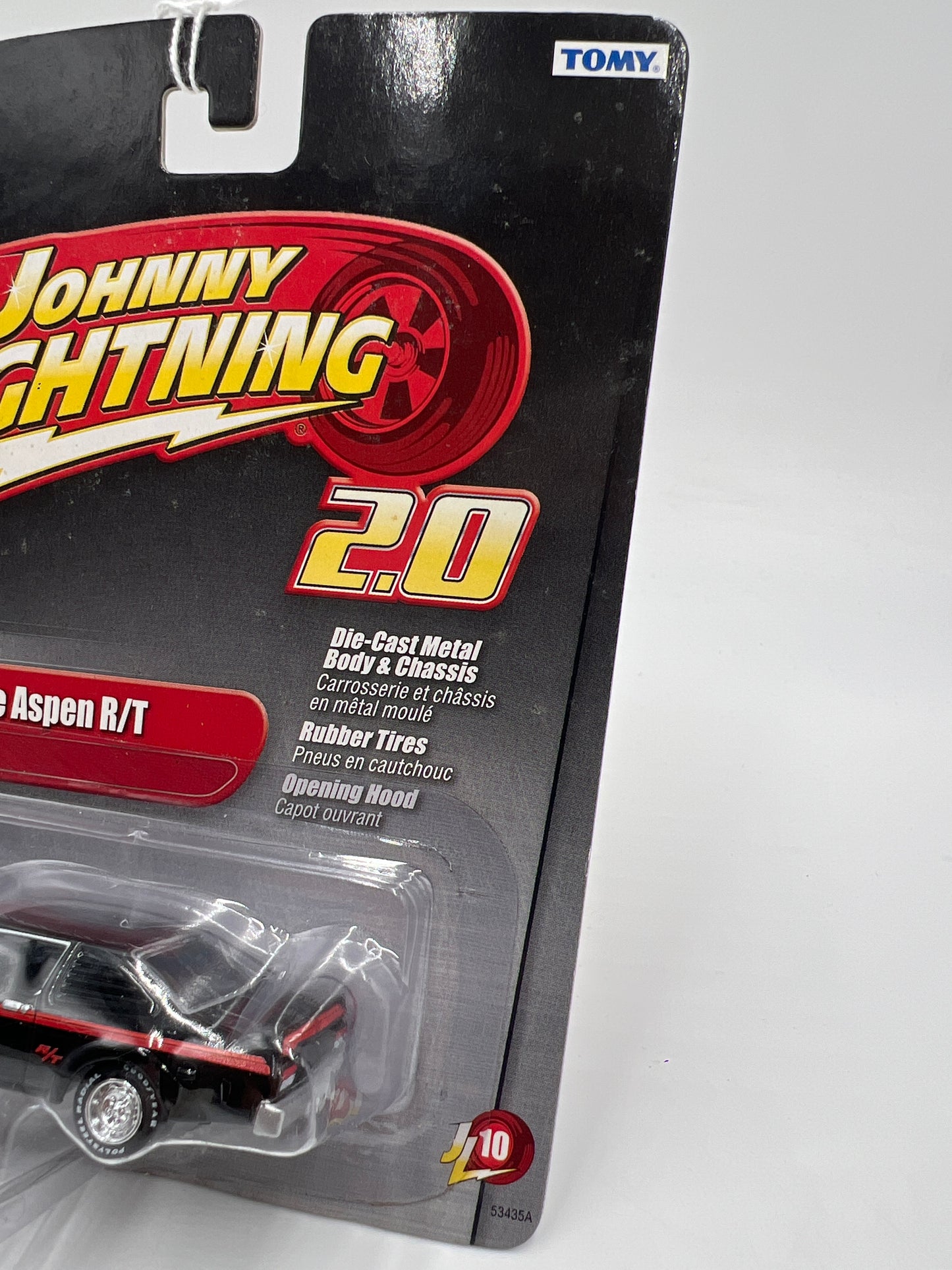 Johnny Lightning 2.0 Tomy #10 1976 Dodge Aspen R/T Black W/Rubber Tires