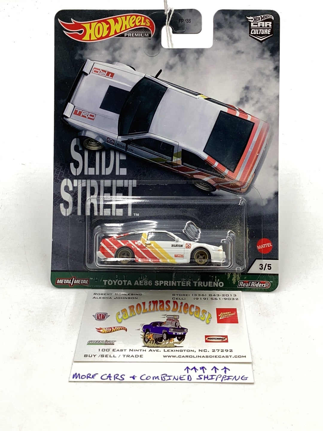 Hot Wheels Slide Street 3/5 Toyota AE86 Sprinter Trueno 244L