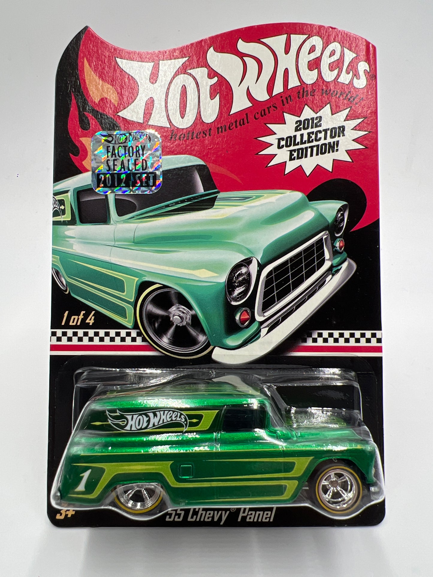 2012 Hot Wheels RLC Kmart Mail in #1 Factory Sealed 55 Chevy Panel Green W/Protector