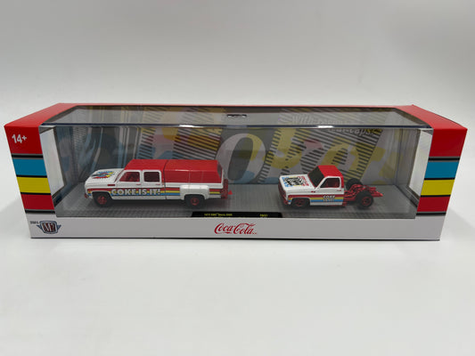 2025 M2 Machines Auto Haulers CHASE Coca Cola 1973 GMC Sierra 3500 & 1976 GMC Sierra Grande TW37