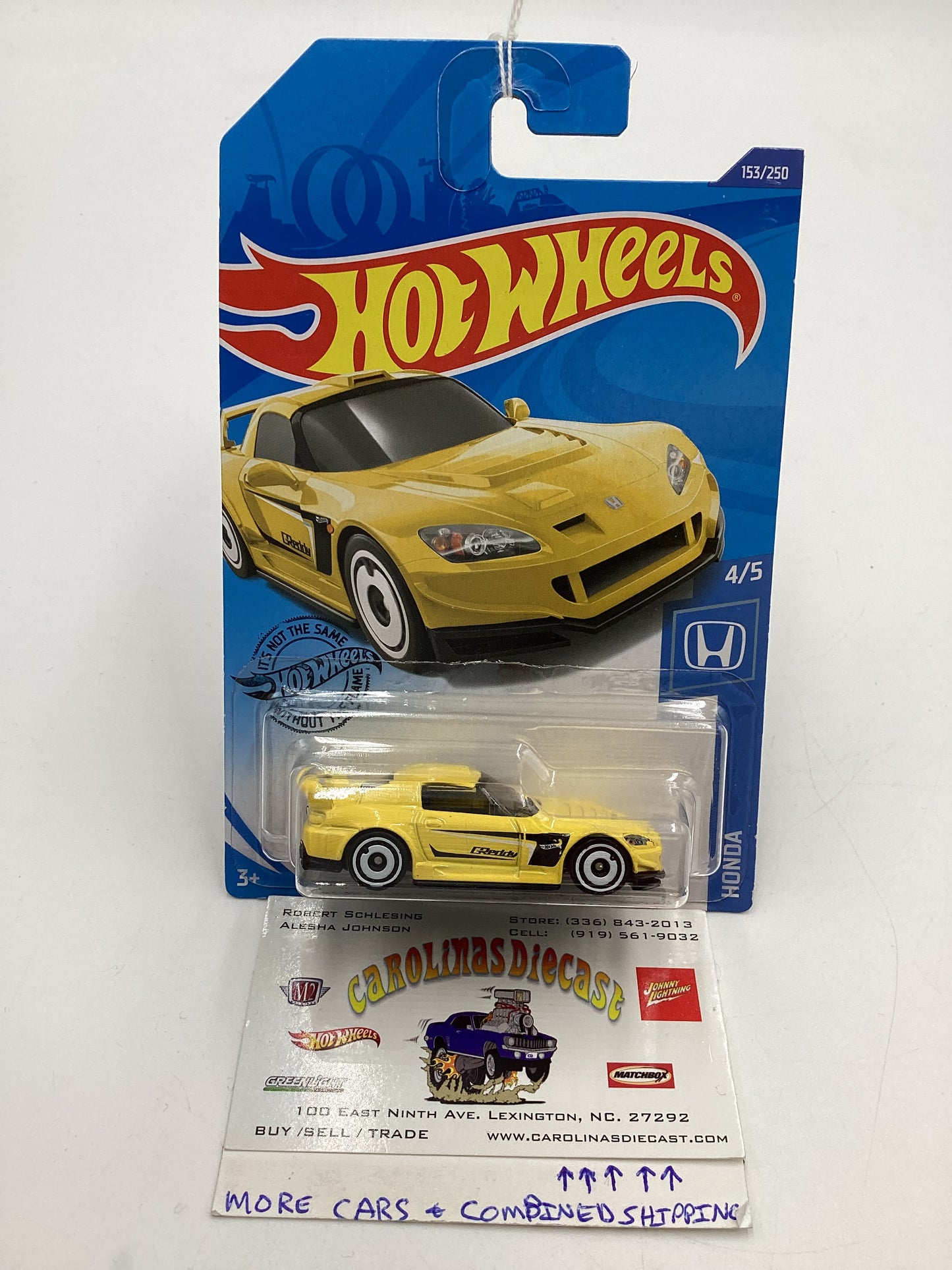 2020 Hot Wheels #153 Honda S2000 Yellow 78F