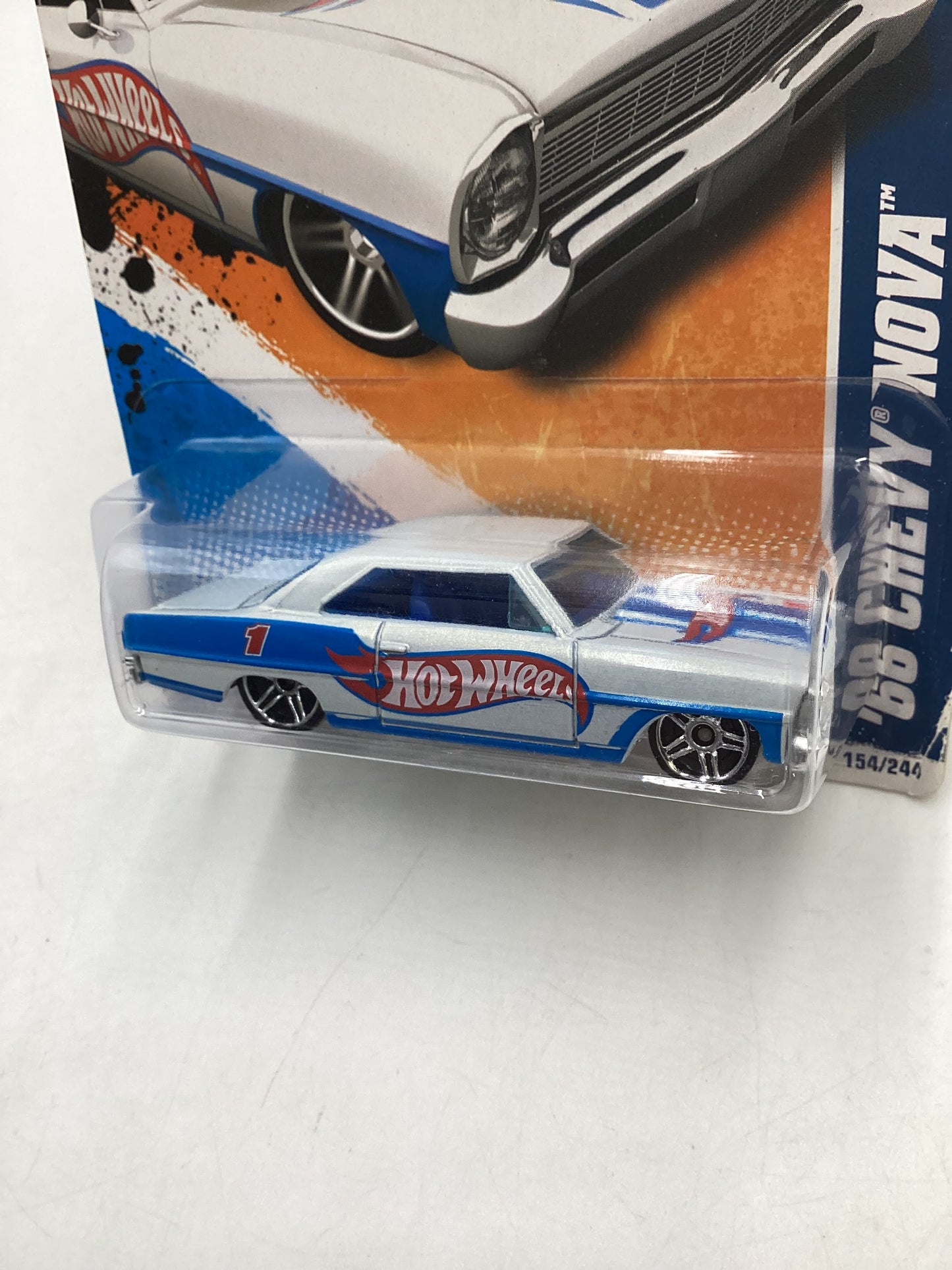 2011 Hot Wheels #154 66 Chevy Nova White