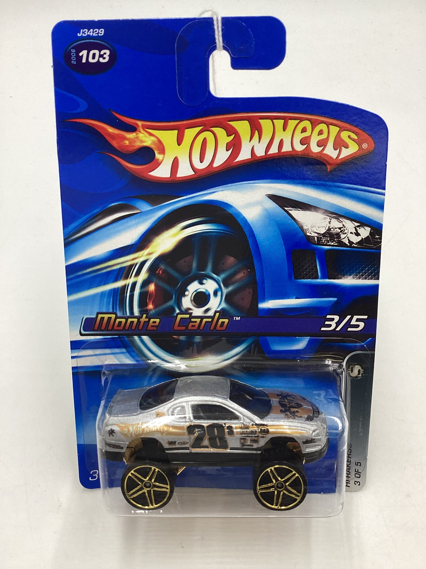 2006 Hot Wheels #103 Hi Rakers Monte Carlo Silver 18E