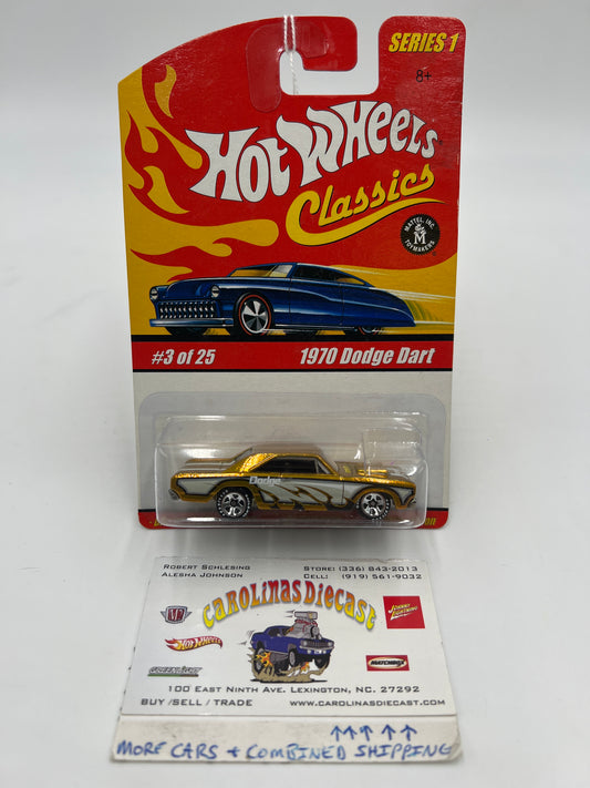 Hot Wheels Classics Series 1 #3 1970 Dodge Dart Gold