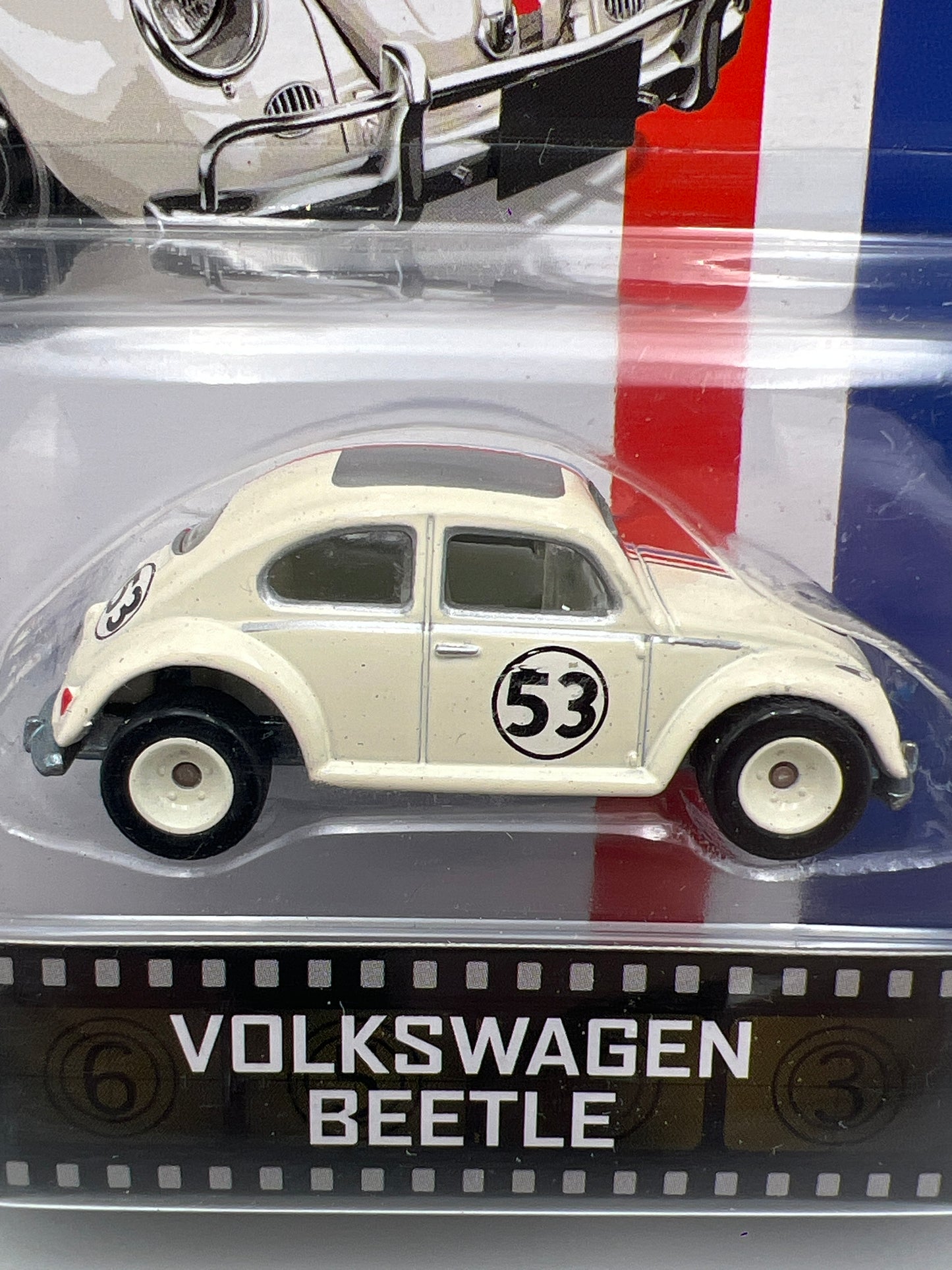 Hot Wheels Retro Entertainment The Love Bug Volkswagen Beetle Herbie W/Protector