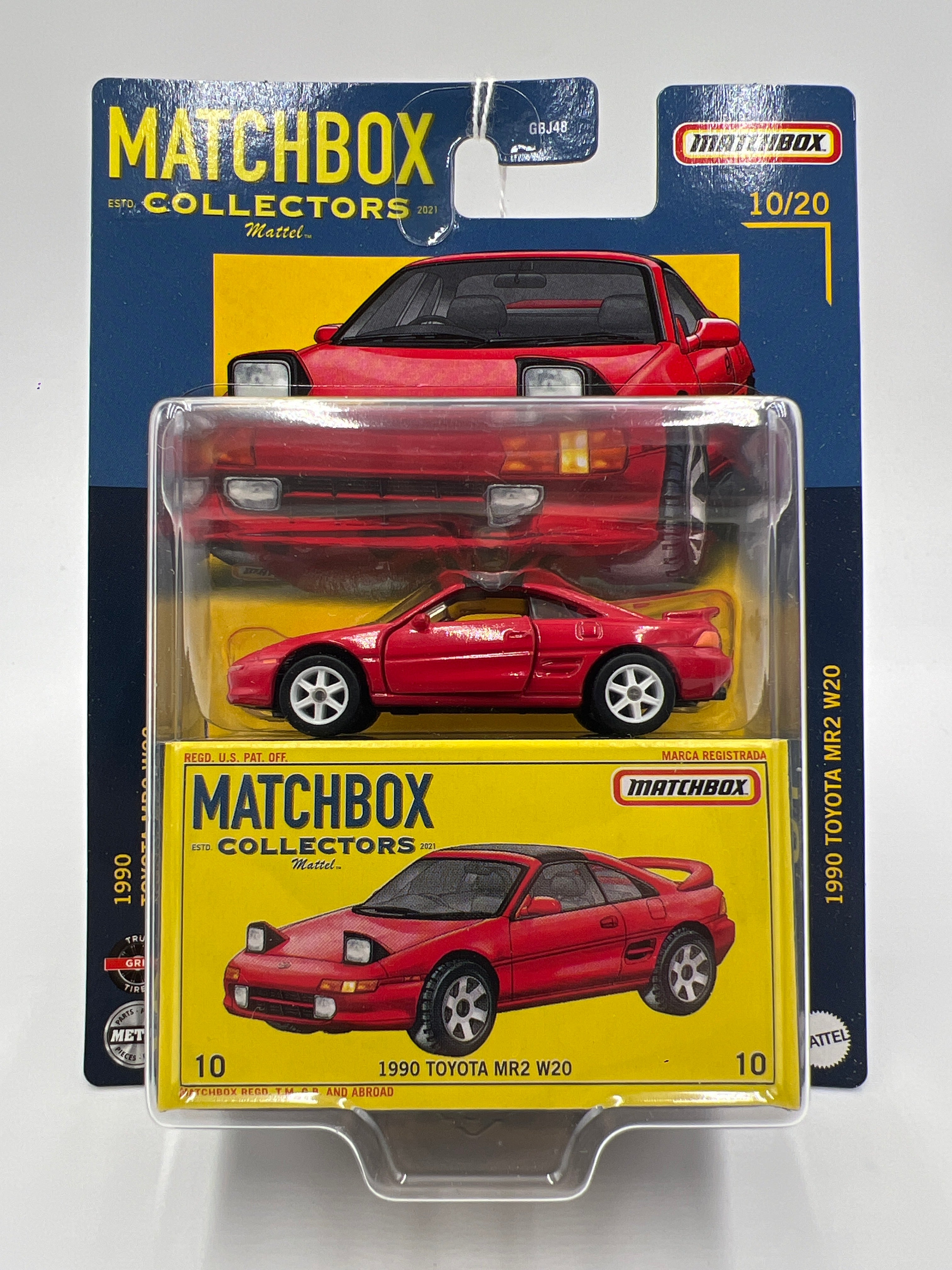 Matchbox Collectors #10 1990 Toyota MR2 W20 Red LHD/LD