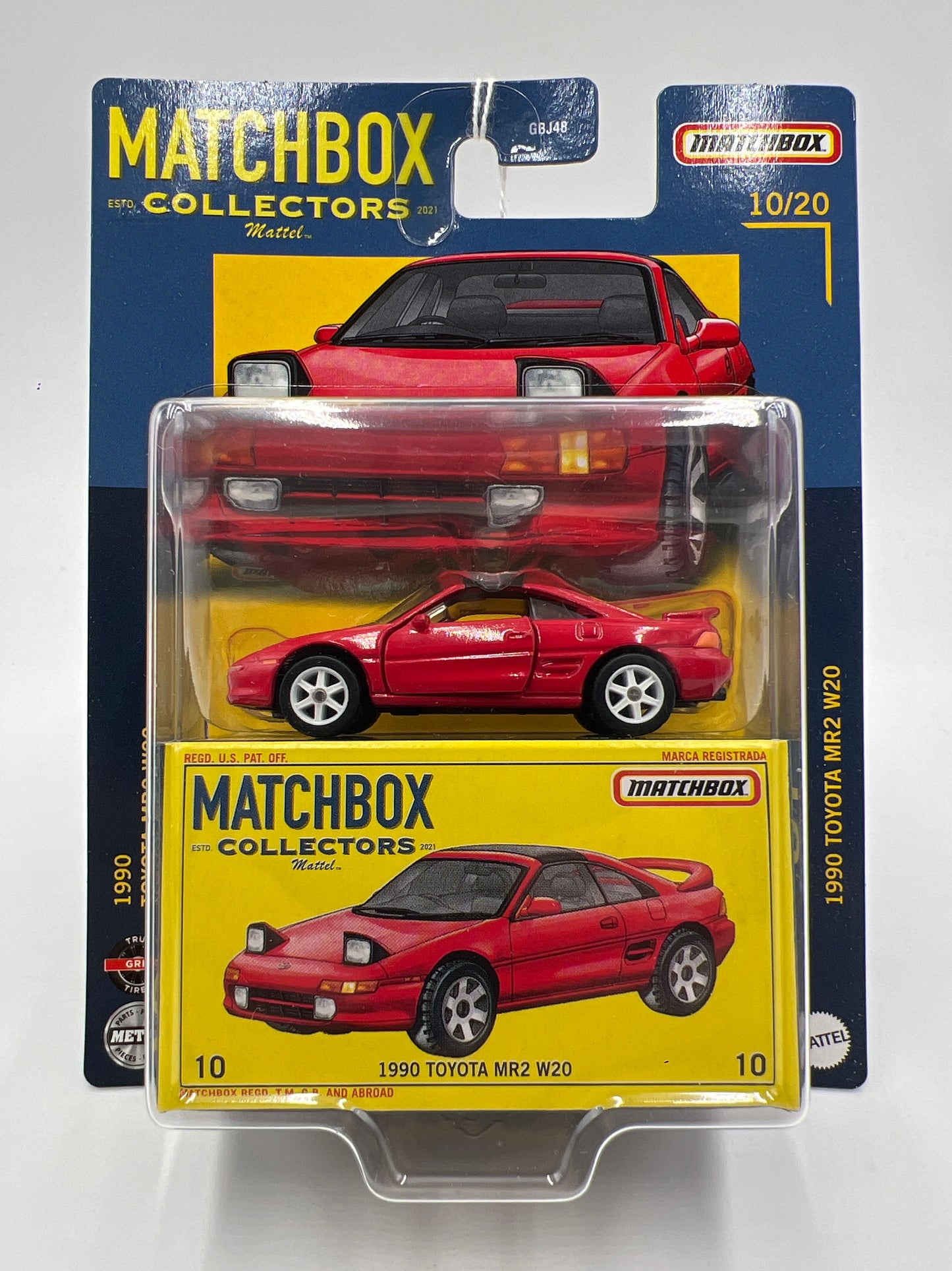 Matchbox Collectors #10 1990 Toyota MR2 W20 Red LHD/LD