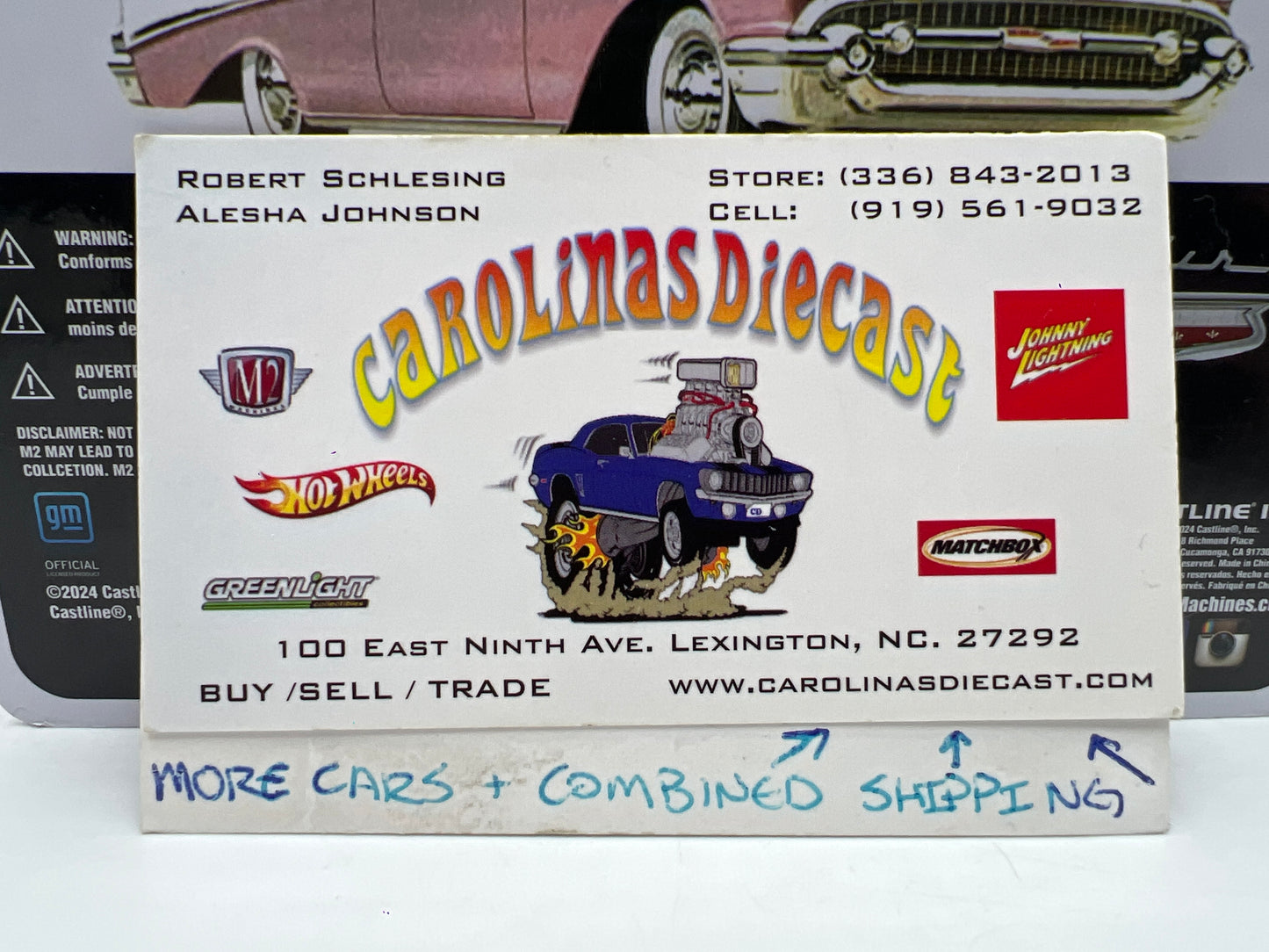 M2 Machines Auto-Drivers CHASE 1957 Chevrolet Bel Air Yellow R114 Cracked Blister
