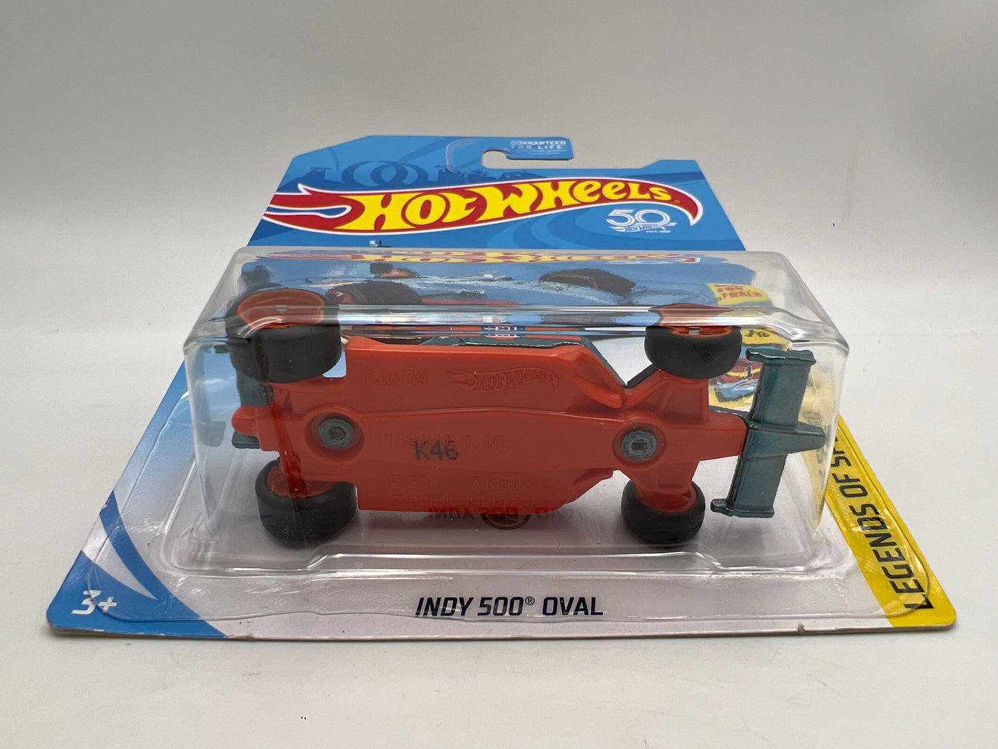 2018 Hot Wheels Super Treasure Hunt Indy 500 Oval Gulf Blue W/Protector