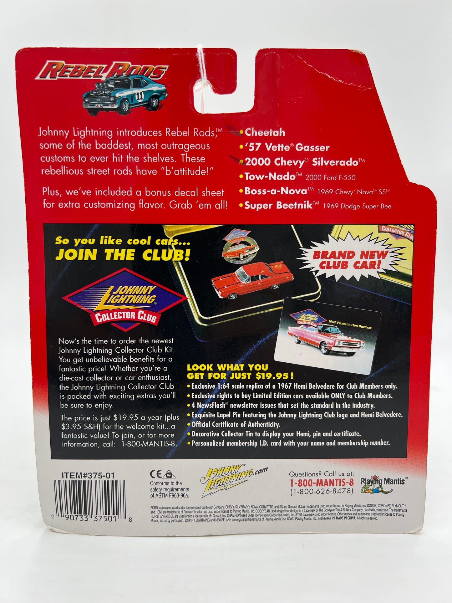 Johnny Lightning Rebel Rods 2000 Chevy Silverado 228B