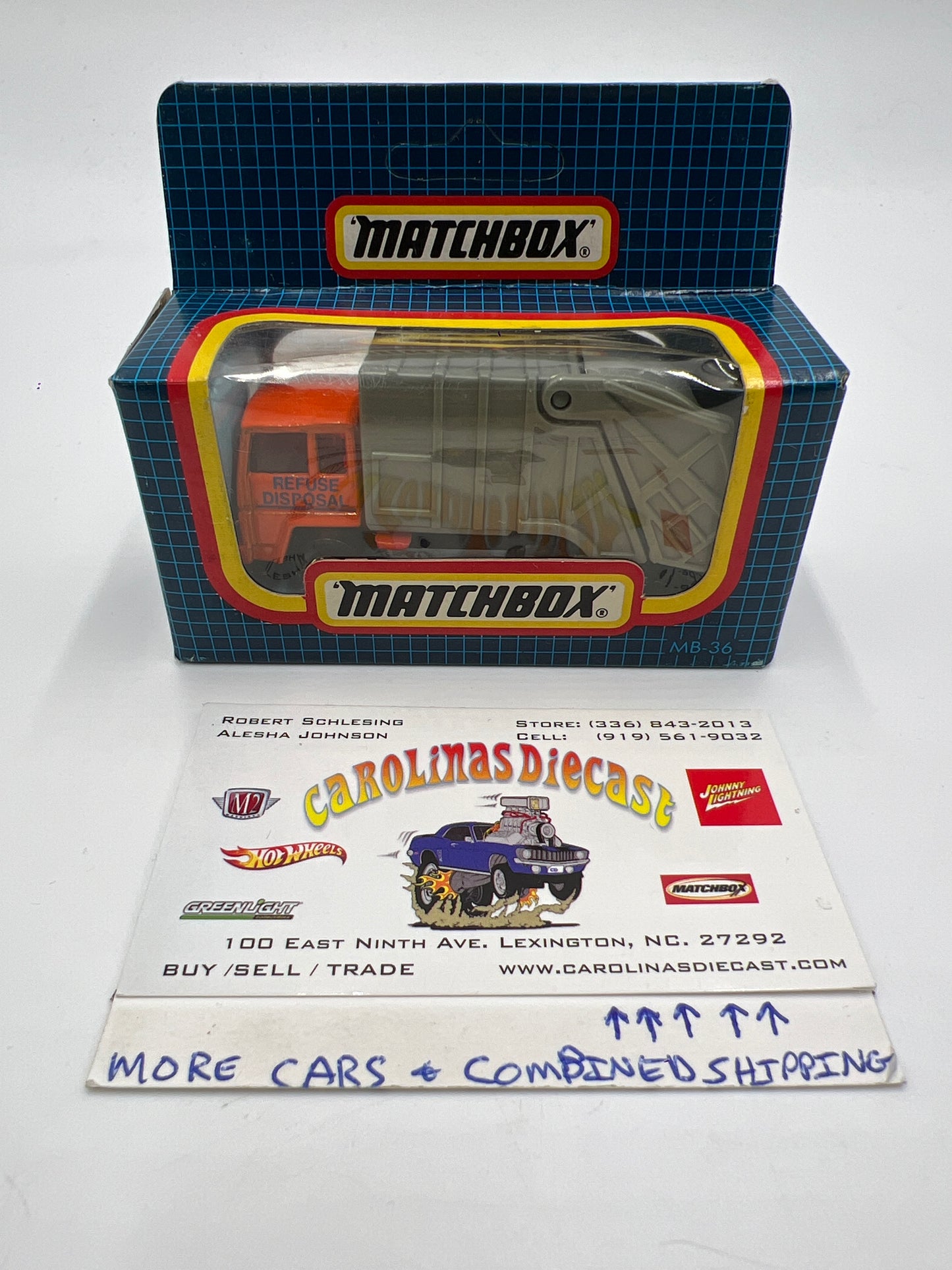 Matchbox Unpunched #36 Refuse Truck Orange