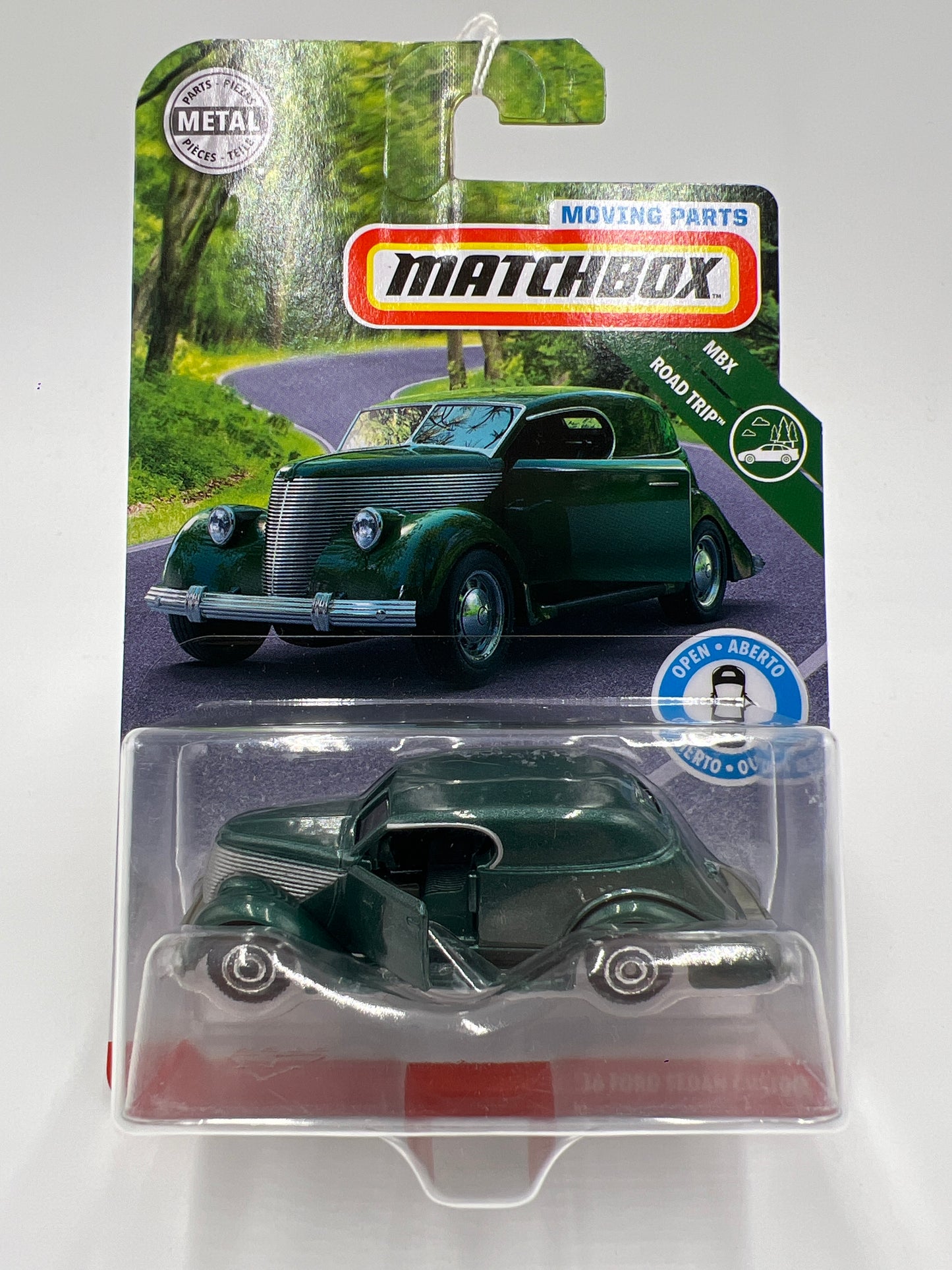 Matchbox Moving Parts MBX Road Trip 36 Ford Sedan Custom Green 168R