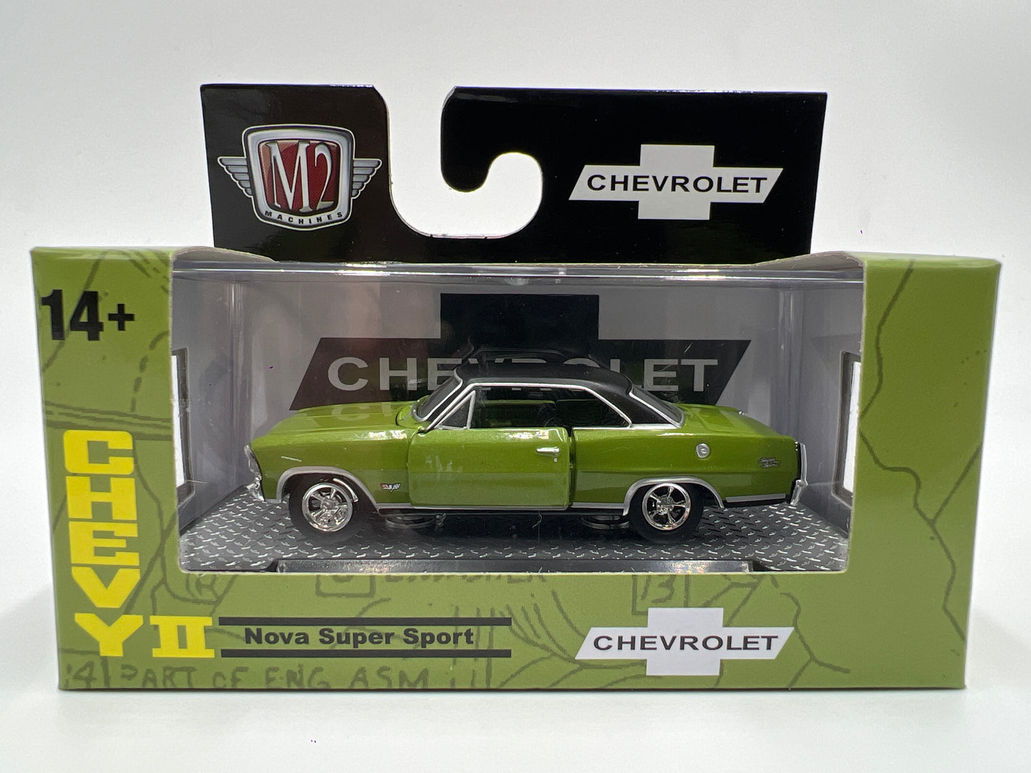 M2 Machines Detroit Muscle 1967 Chevrolet Nova SS Green R85