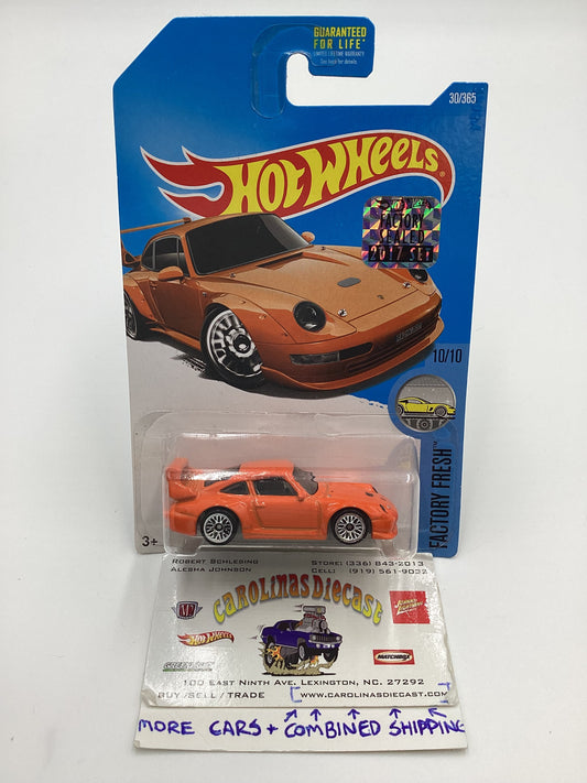 2017 Hot Wheels #30 Porsche 993 GT2 Factory Sealed Orange W/protector