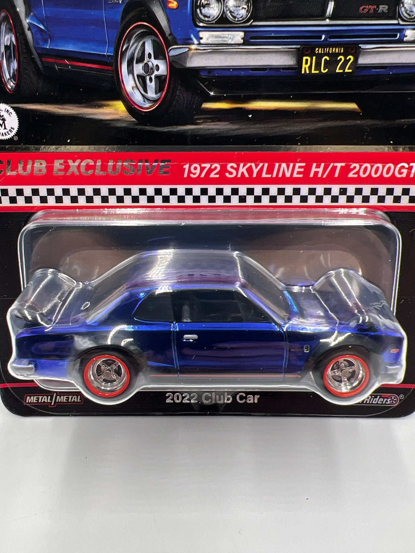 2022 Hot Wheels RLC Club Exclusive 1972 Nissan Skyline H/T 2000GT-R Blue W/Protector