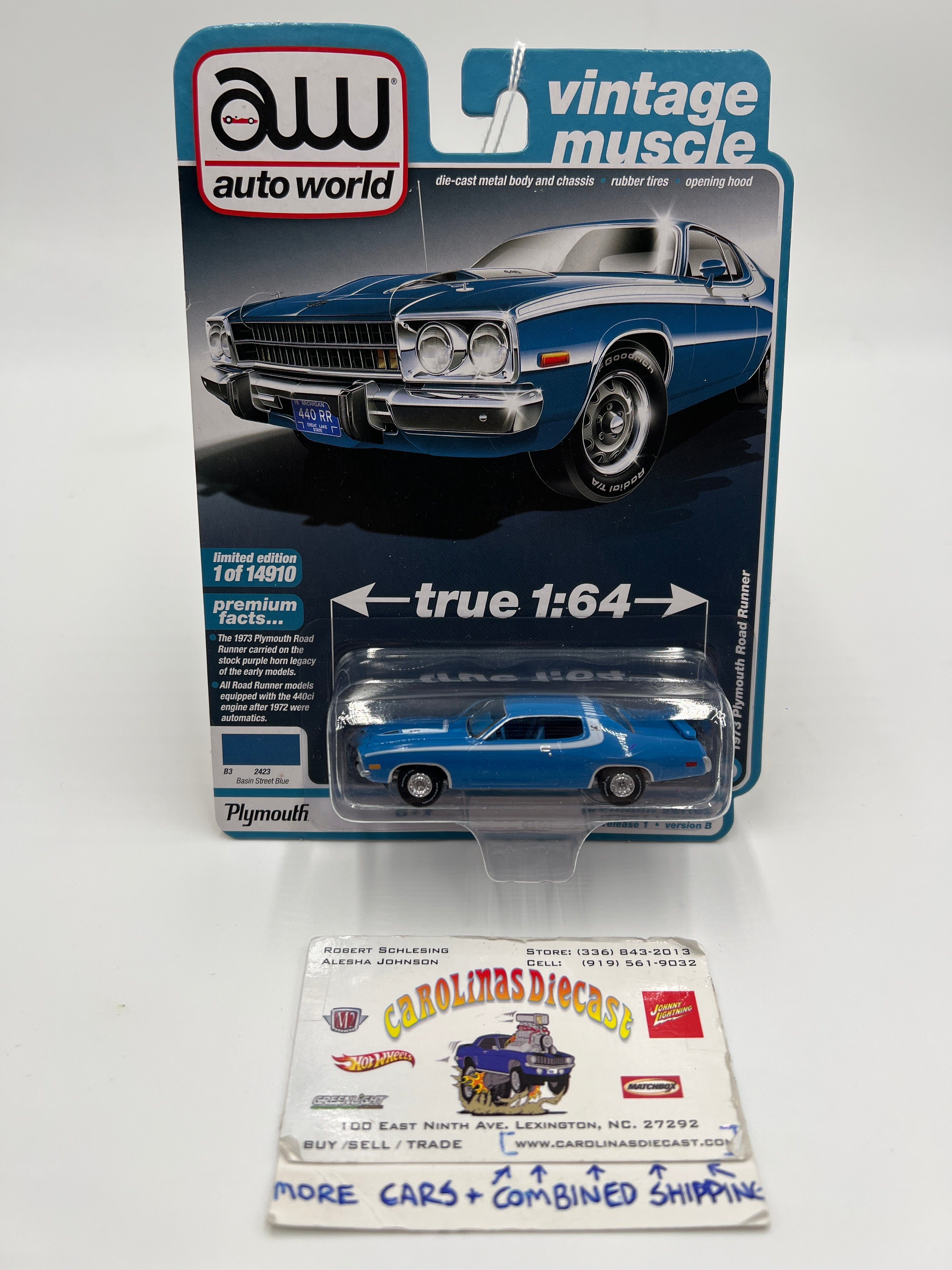 Auto World Vintage Muscle Release 1 Version B 1973 Plymouth Road