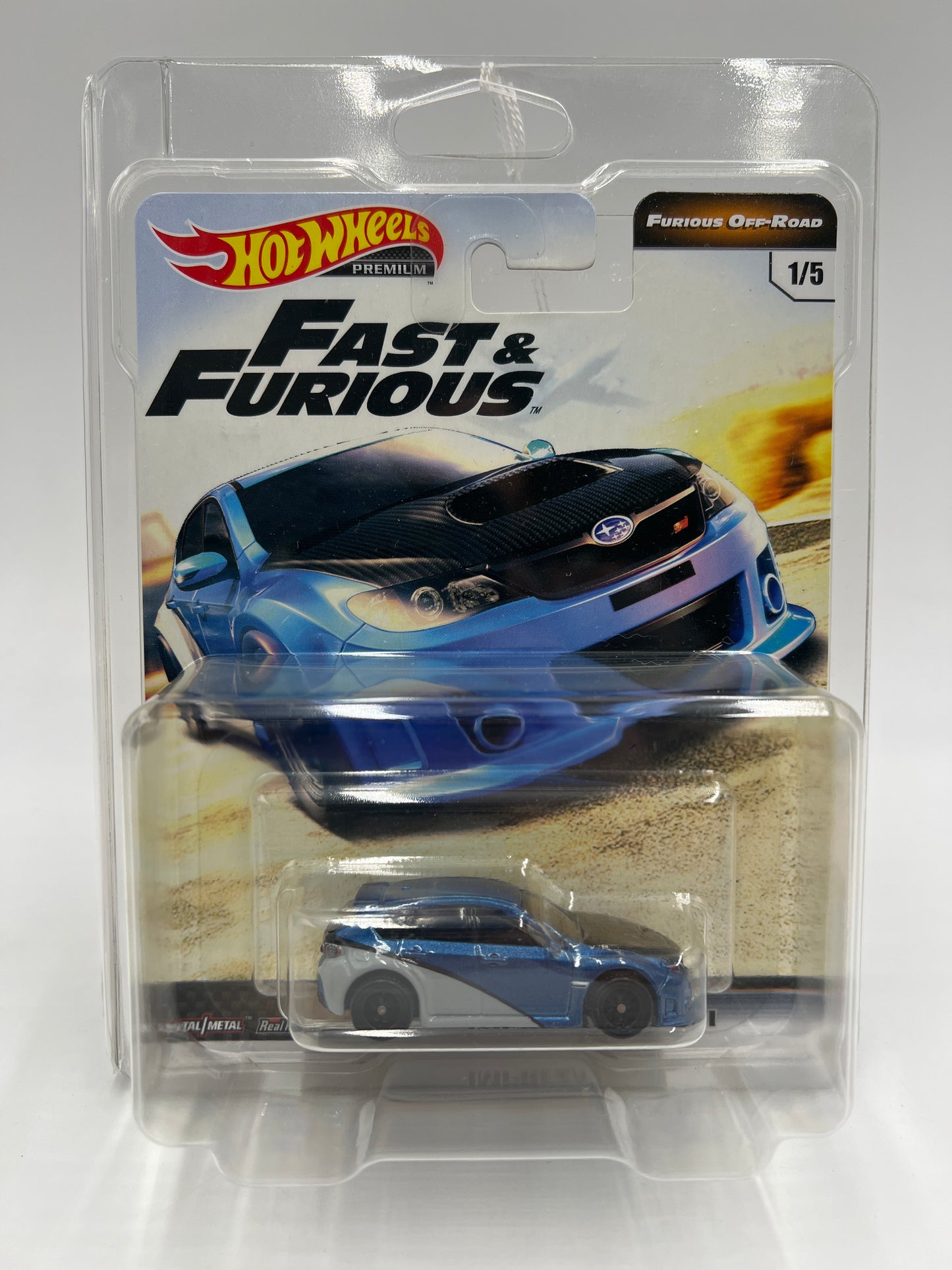 Hot Wheels Premium Fast & Furious Furious Off-Road #1 Impreza WRX STI Blue W/Protector 2