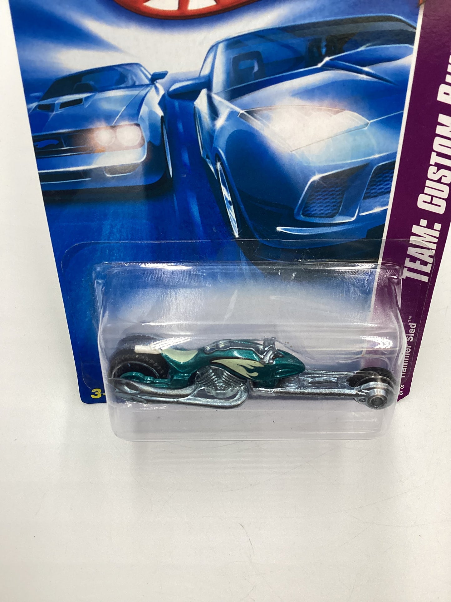 2008 Hot Wheels HW Team: Custom Bikes #152 Hammer Sled Teal 114H