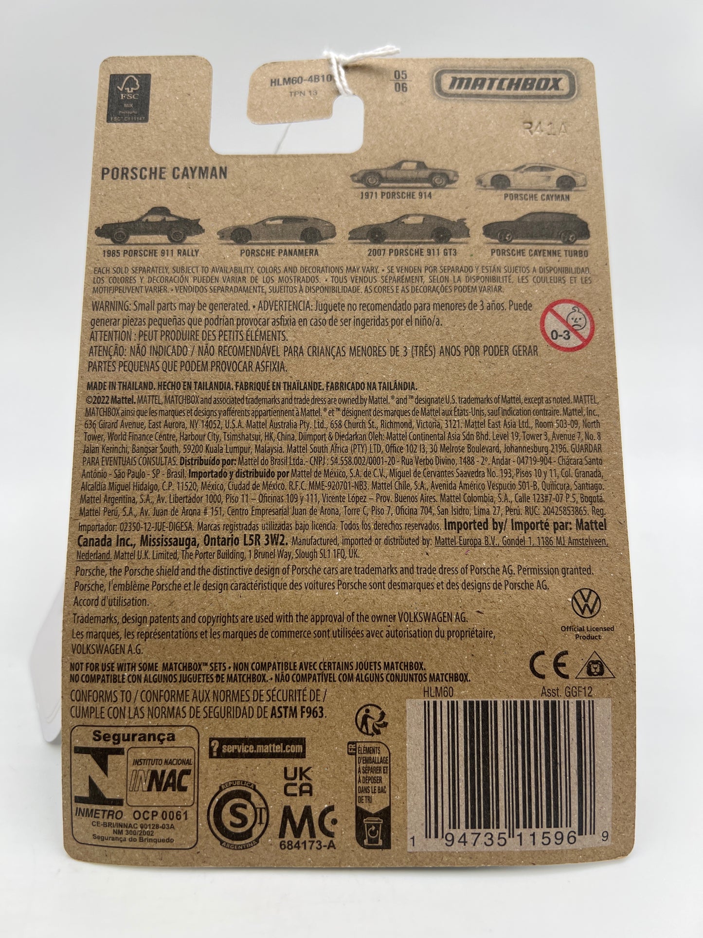 Matchbox Porsche Series #5 Porsche Cayman White 150B