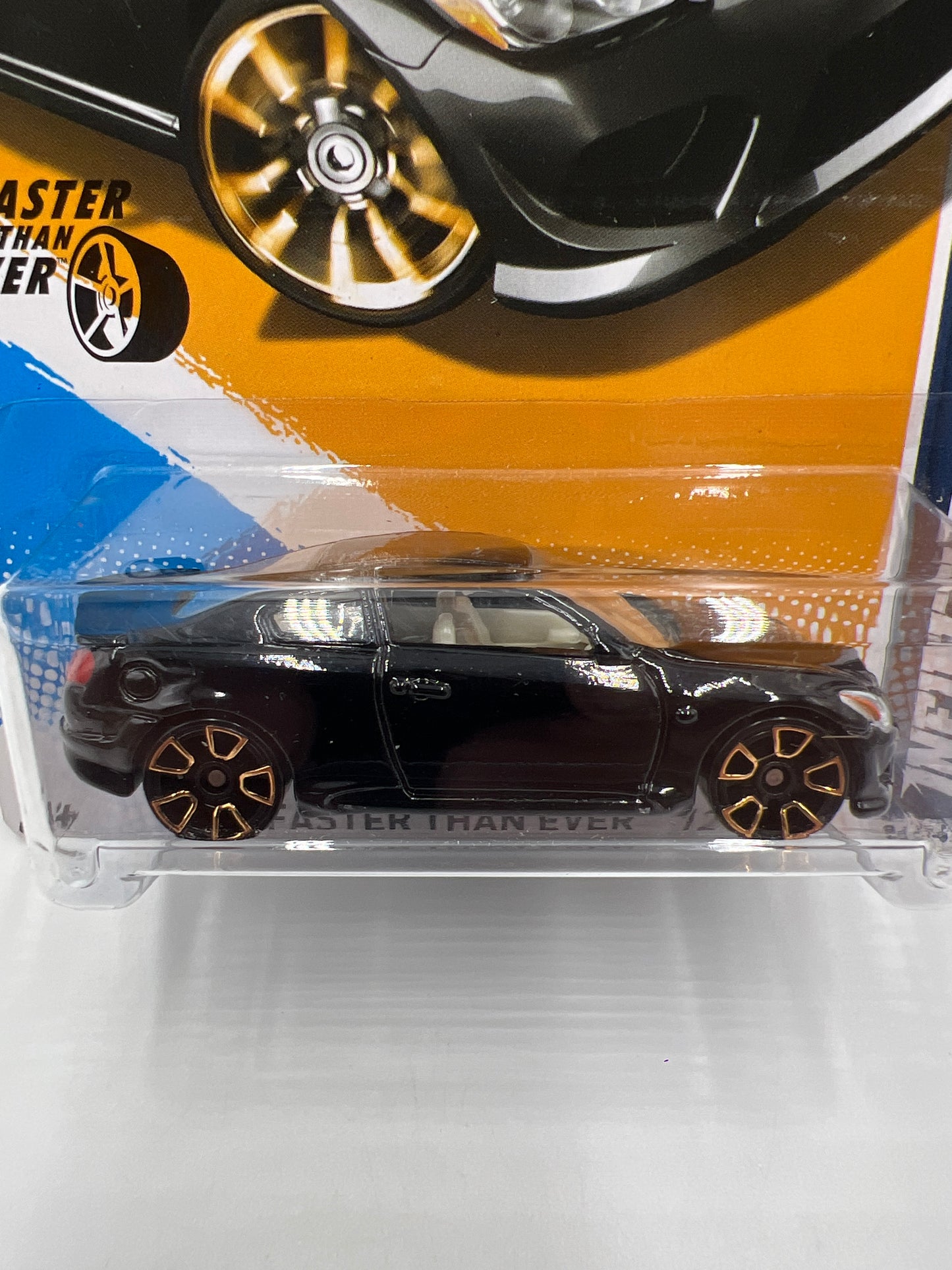 2012 Hot Wheels Faster Than Ever #94 Infiniti G37 Black FTE2 W/Protector