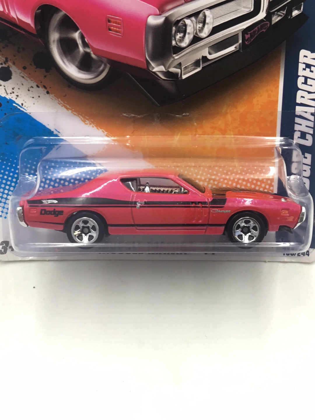 2011 Hot Wheels #108 71 Dodge Charger Pink R5
