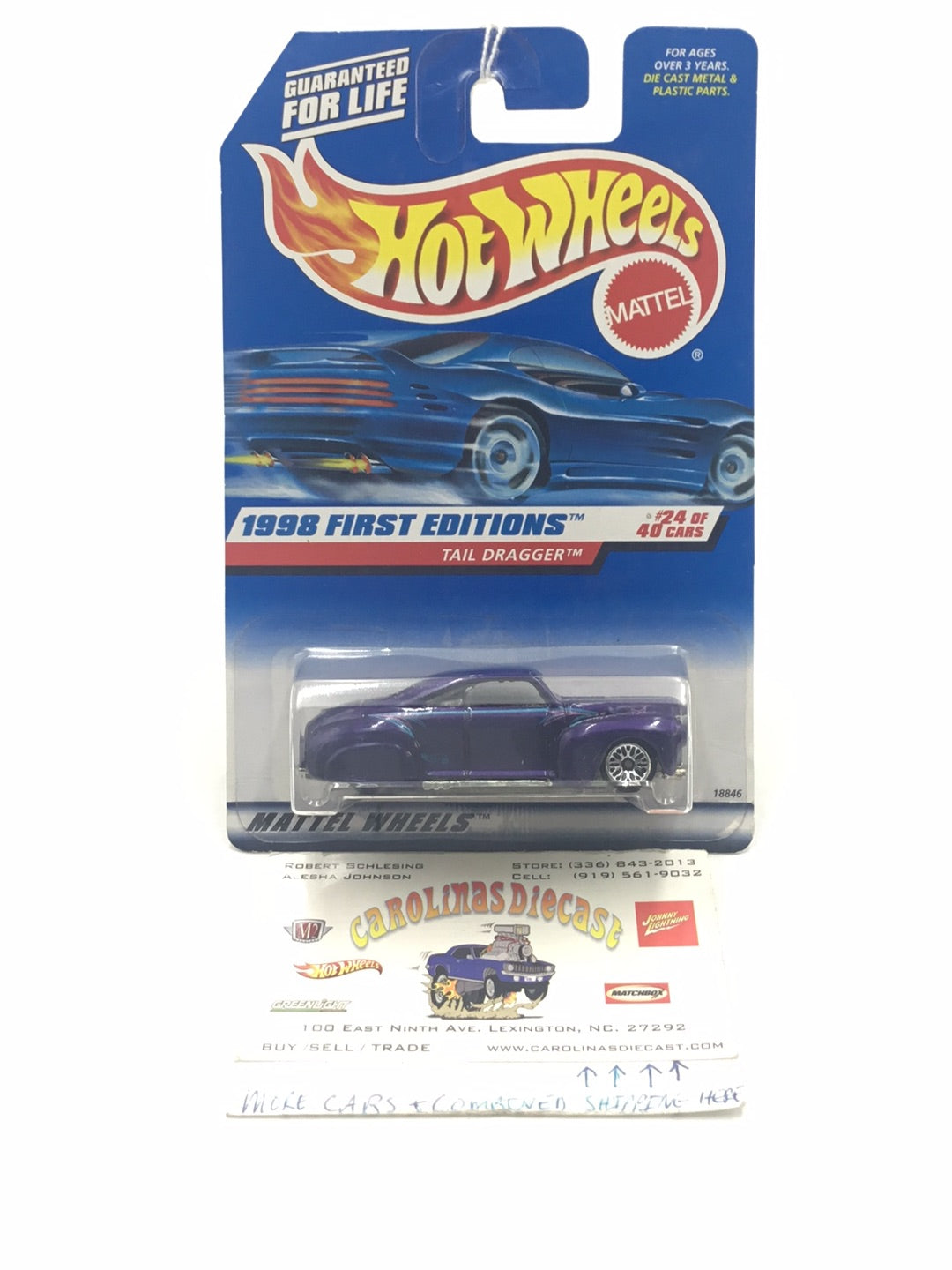 1998 hot wheels #659 Tail Dragger R2