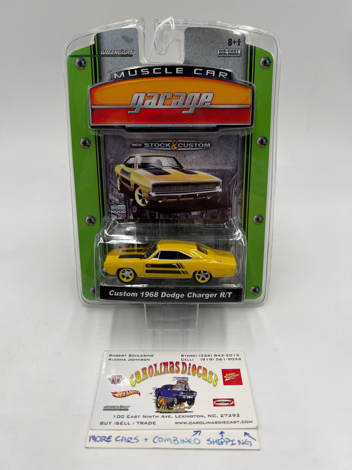 Greenlight Muscle Car Garage Series 6 Custom 1968 Dodge Charger R/T Yellow 176E