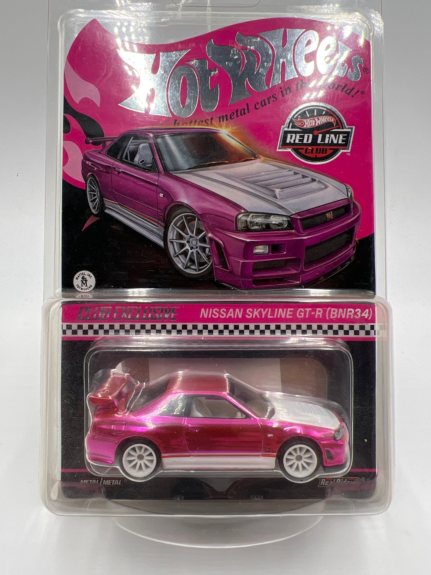 2023 Hot Wheels RLC Club Exclusive Nissan Skyline GT-R BNR34 Pink W/Protector